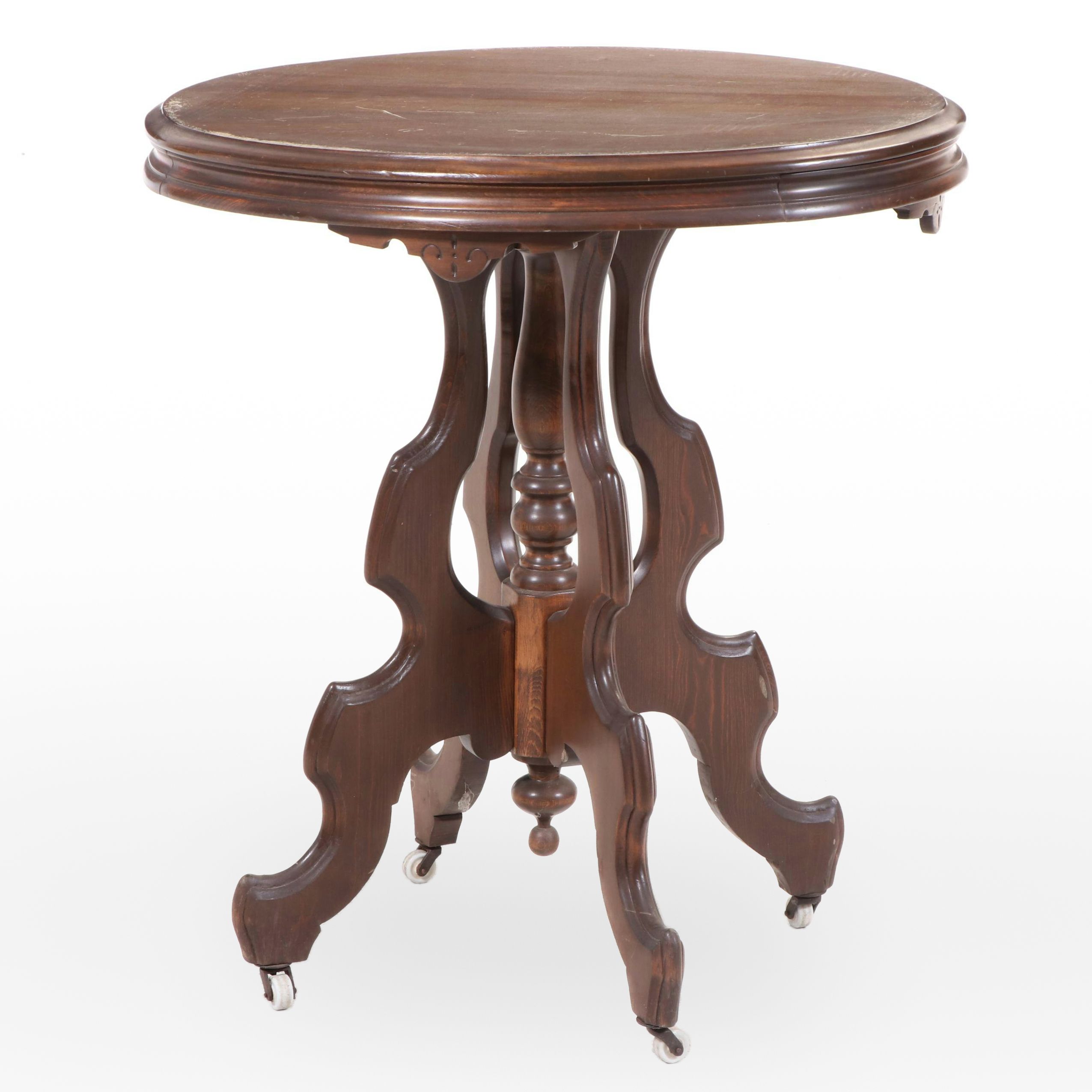 Victorian Hardwood Side Table, Late 19th Century