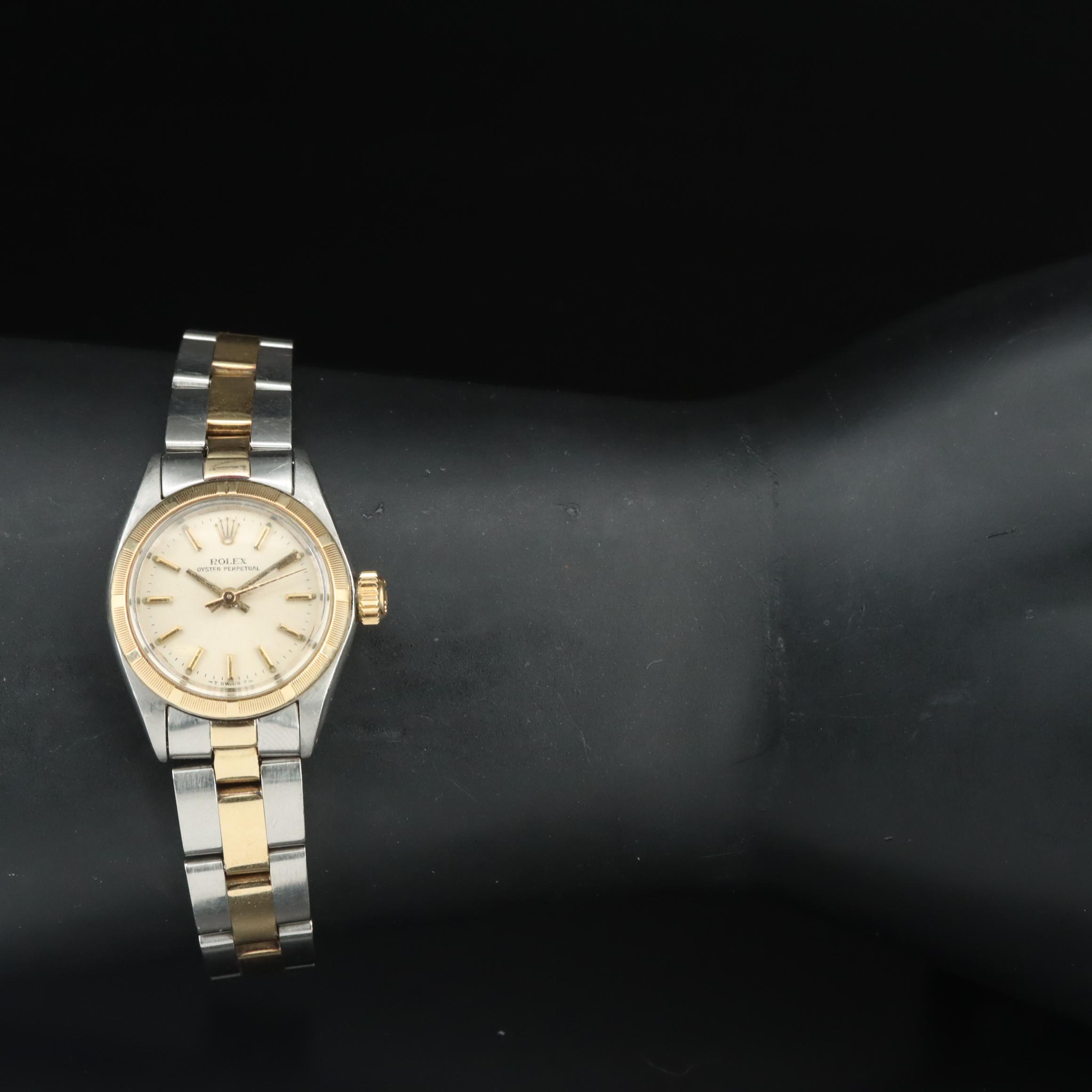 1974 Rolex 14K and Stainless Steel Oyster Perpetual Watch