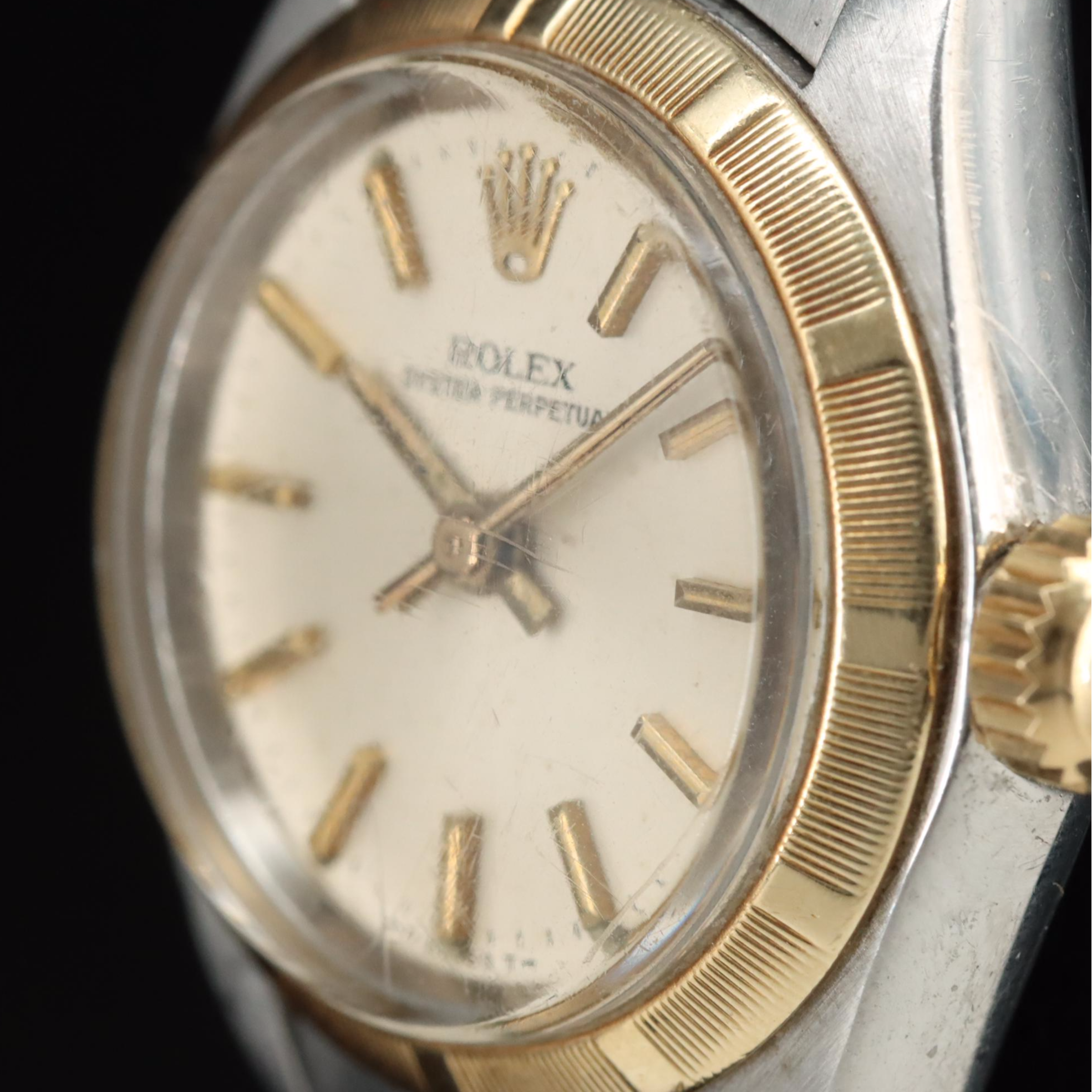 1974 Rolex 14K and Stainless Steel Oyster Perpetual Watch