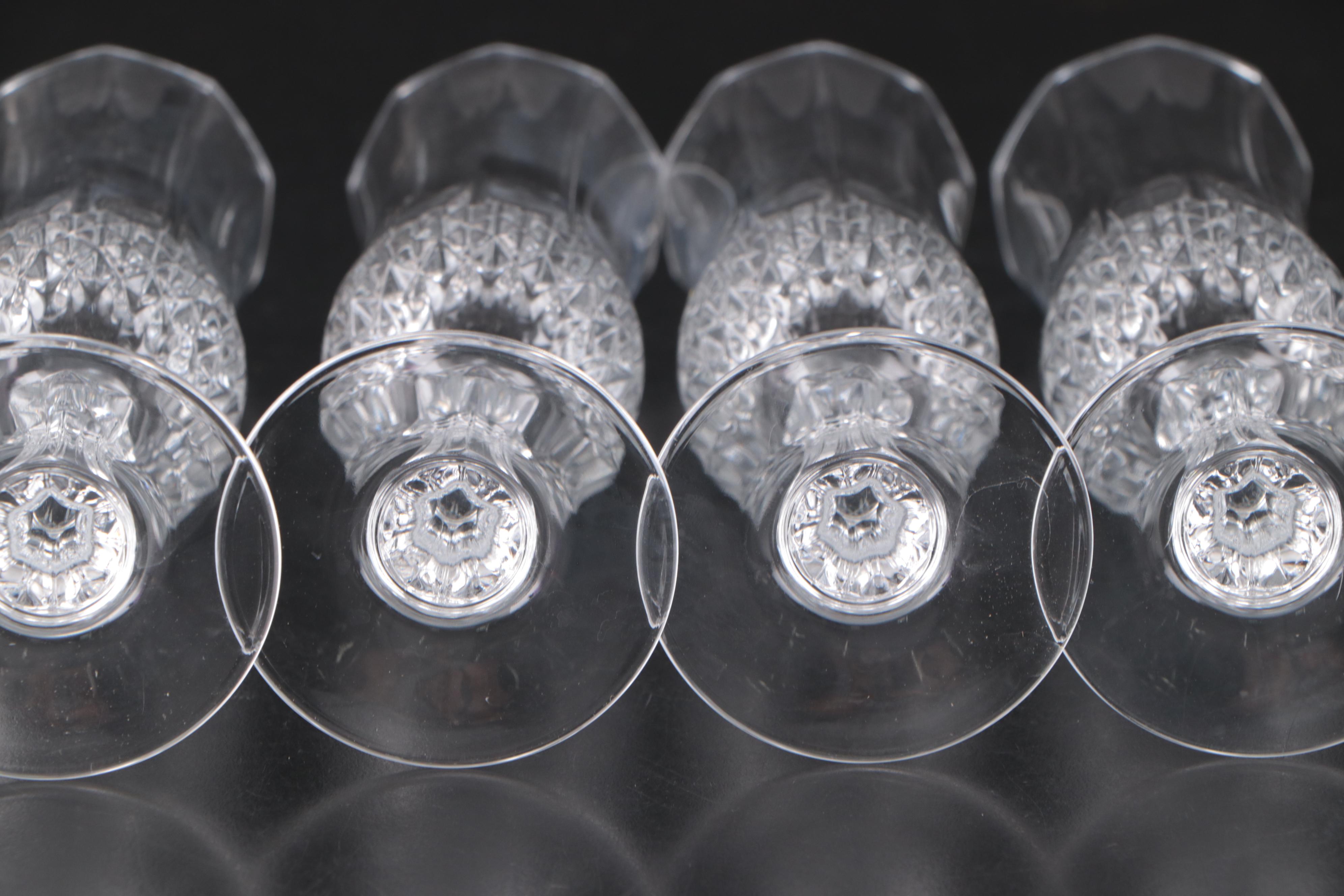 Cristal d'Arques "Longchamp" Crystal Champagne Flutes and Iced Tea Glasses