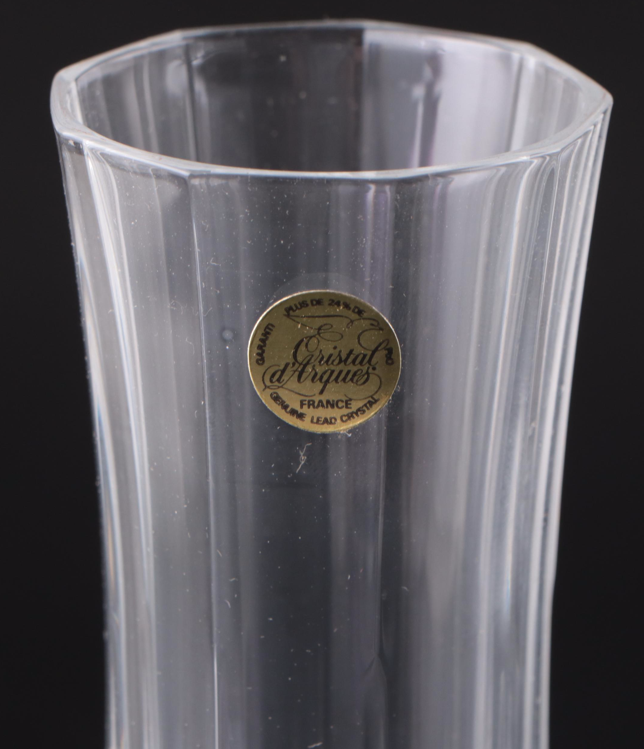 Cristal d'Arques "Longchamp" Crystal Champagne Flutes and Iced Tea Glasses