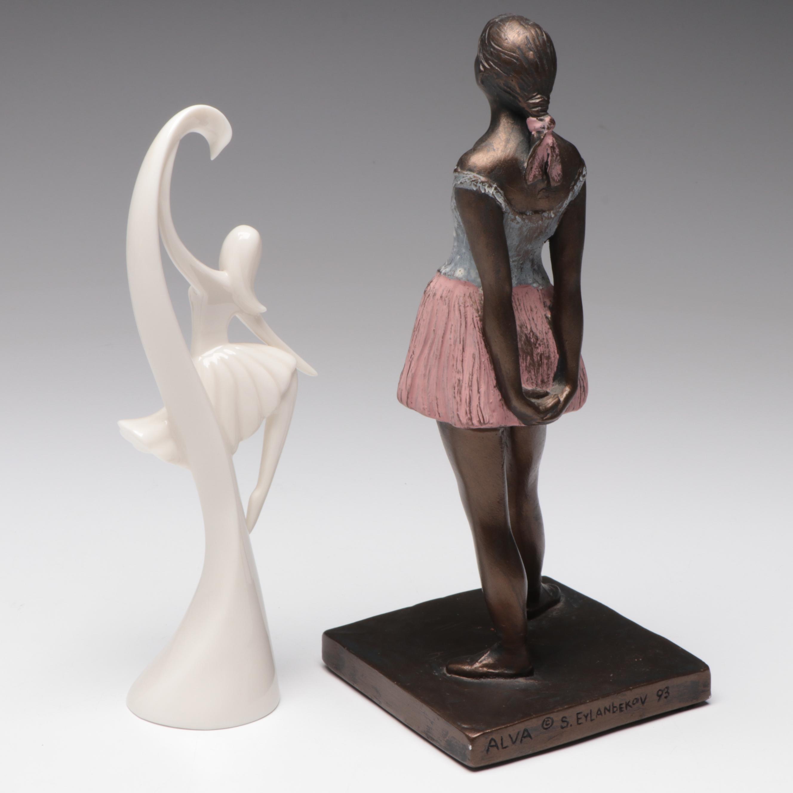 Goebel "Village Boy" Porcelain Hummel Figurine with Chalkware and Other Décor