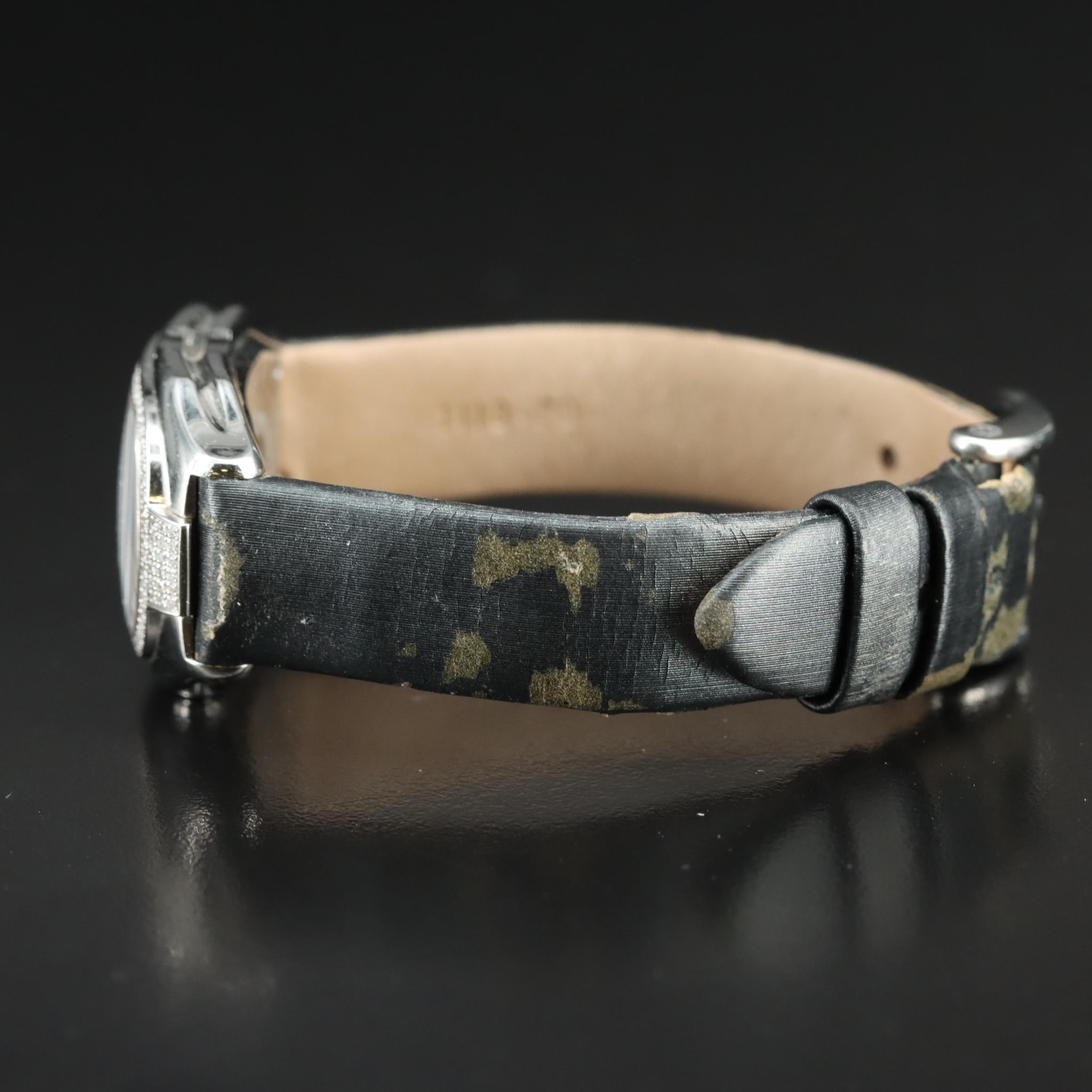 Philip Stein Mother-of-Pearl Diamond Dial and Bezel Watch