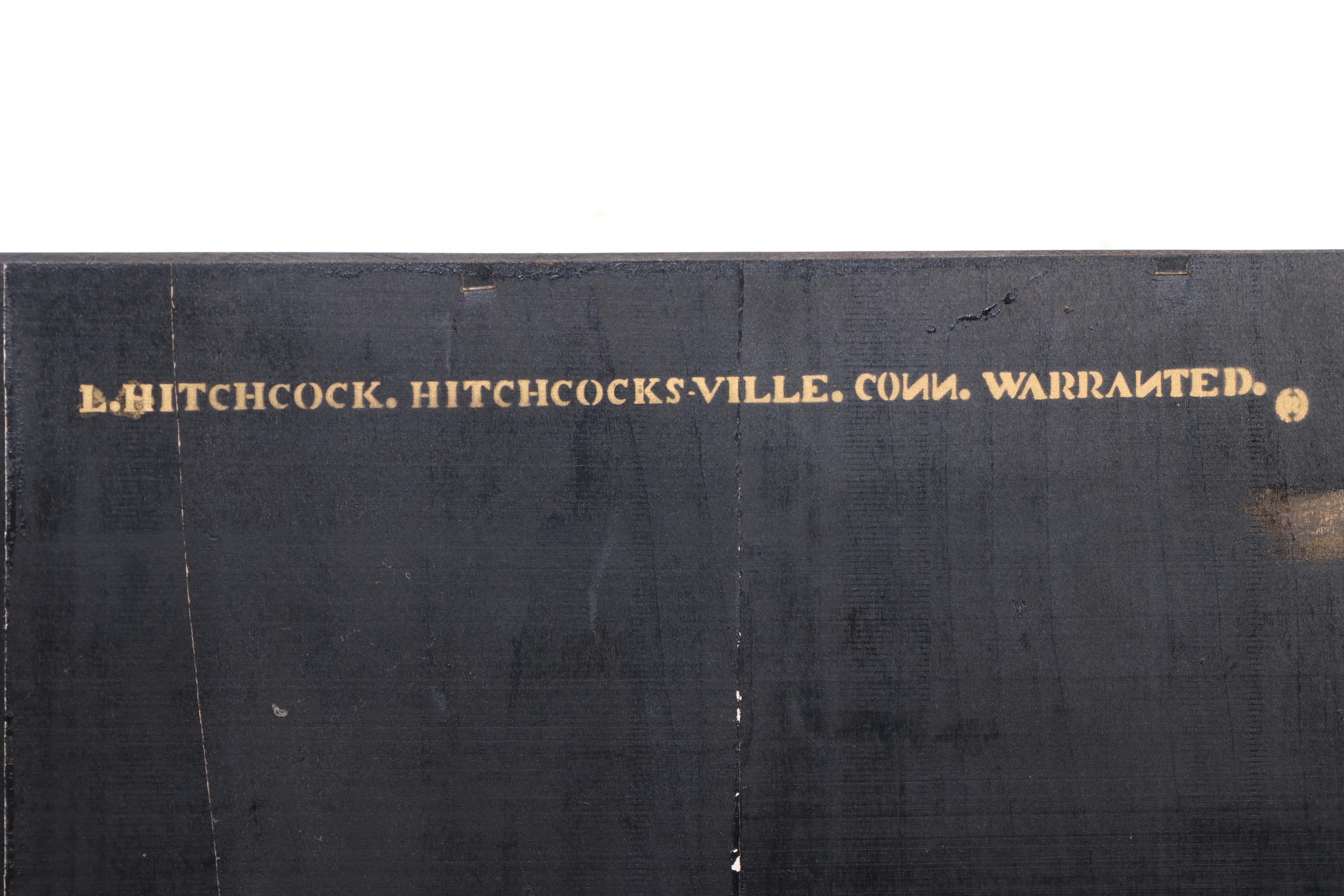 L. Hitchcock Federal Style Ebonized, Gilt-Stenciled, and Maple Corner Cupboard