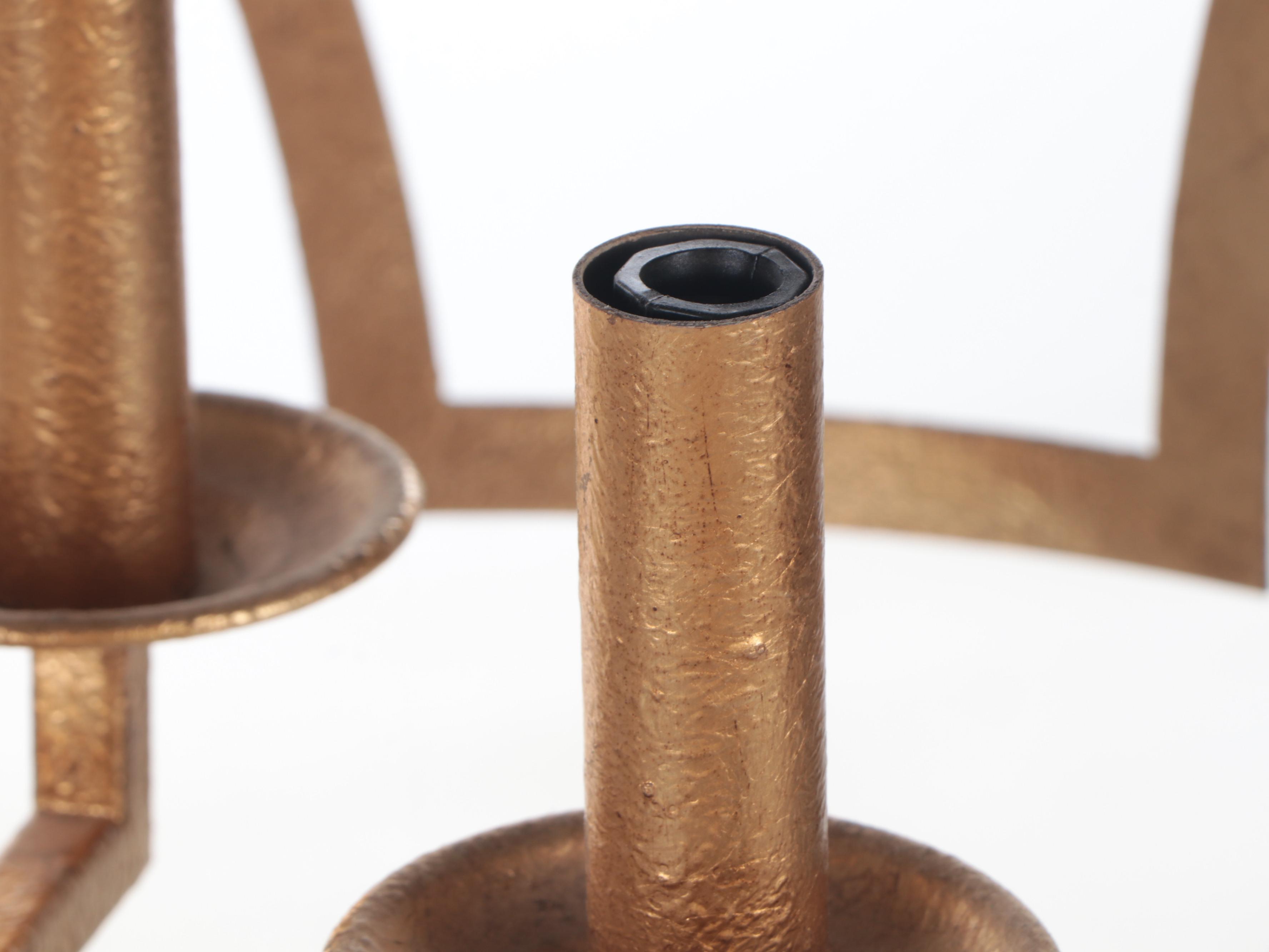 Horchow Camelia Laser Cut Gilt Metal Drum Pendant Light, 21st Century