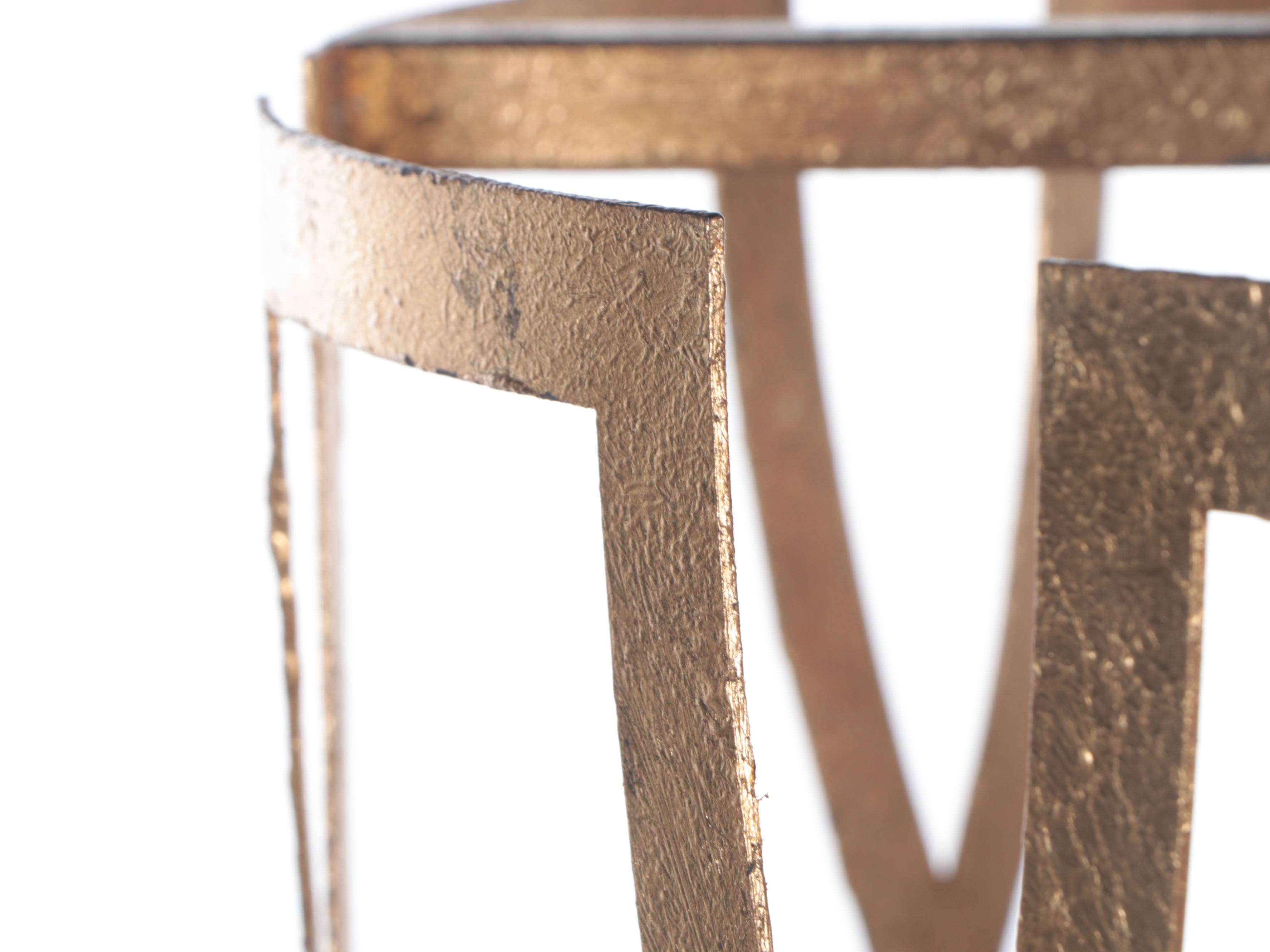 Horchow Camelia Laser Cut Gilt Metal Drum Pendant Light, 21st Century