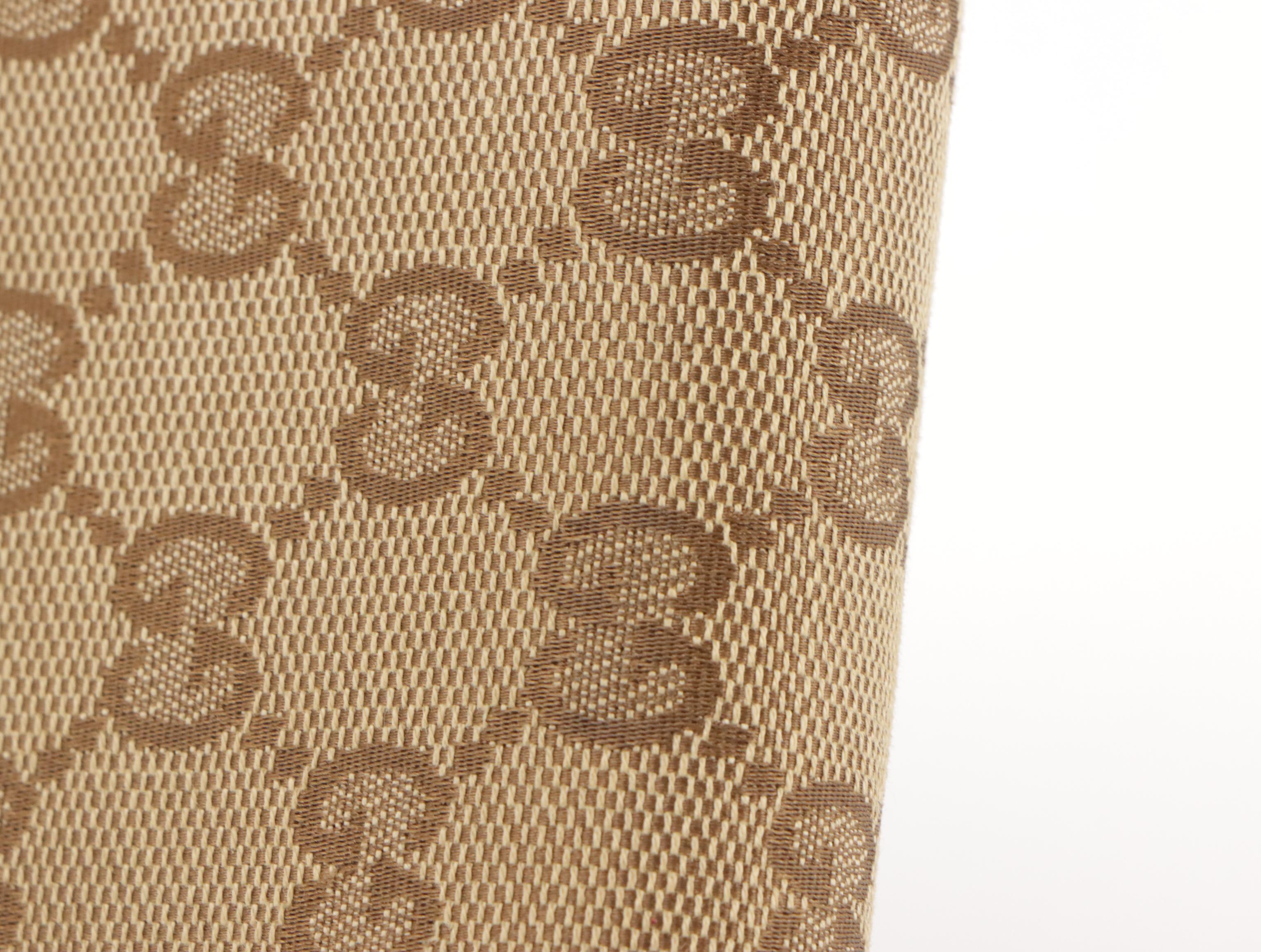 Gucci Bamboo Tassel Zip Around Wallet in GG Canvas with Leather Trim and Box