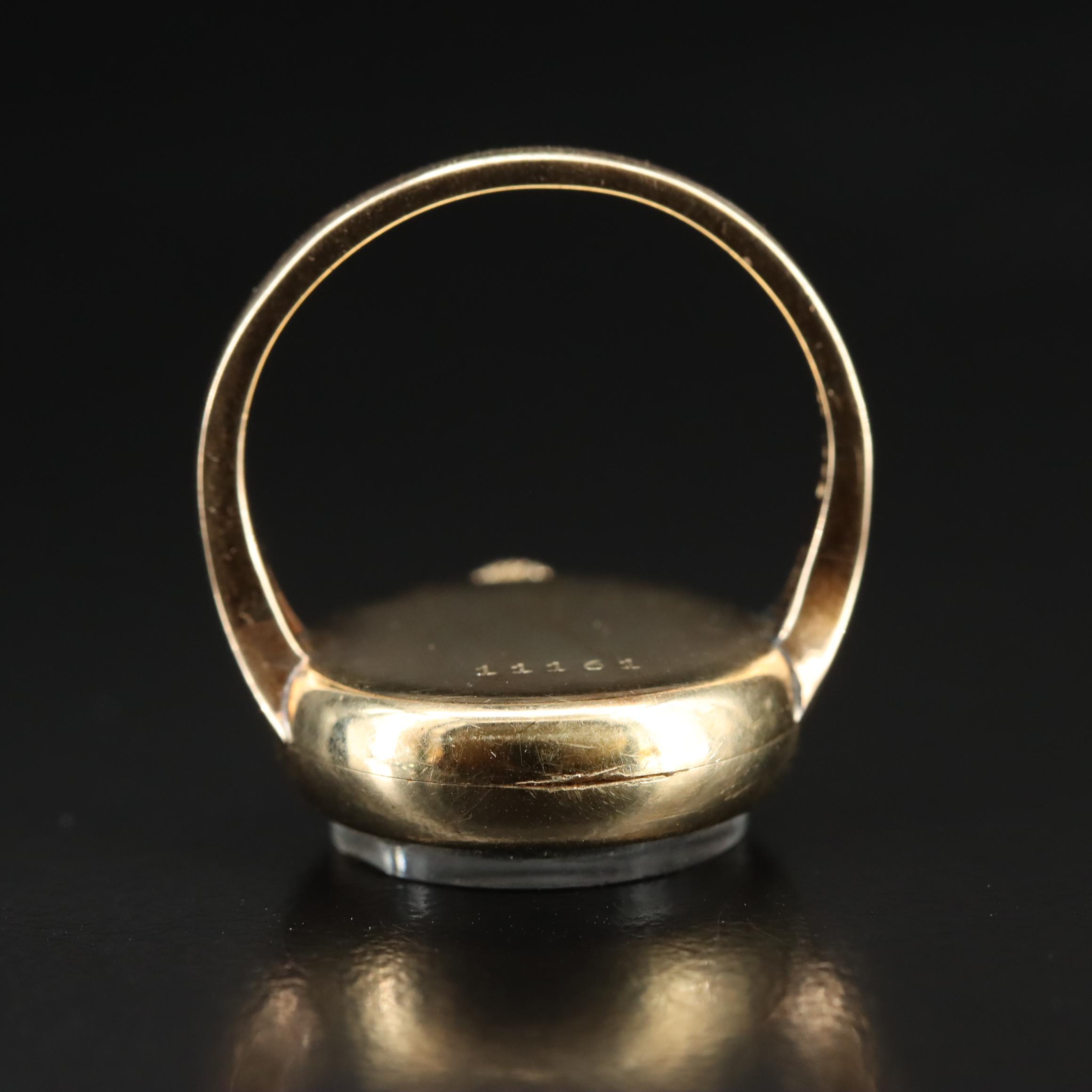 14K Bucherer Vintage Stem Wind Ring Watch