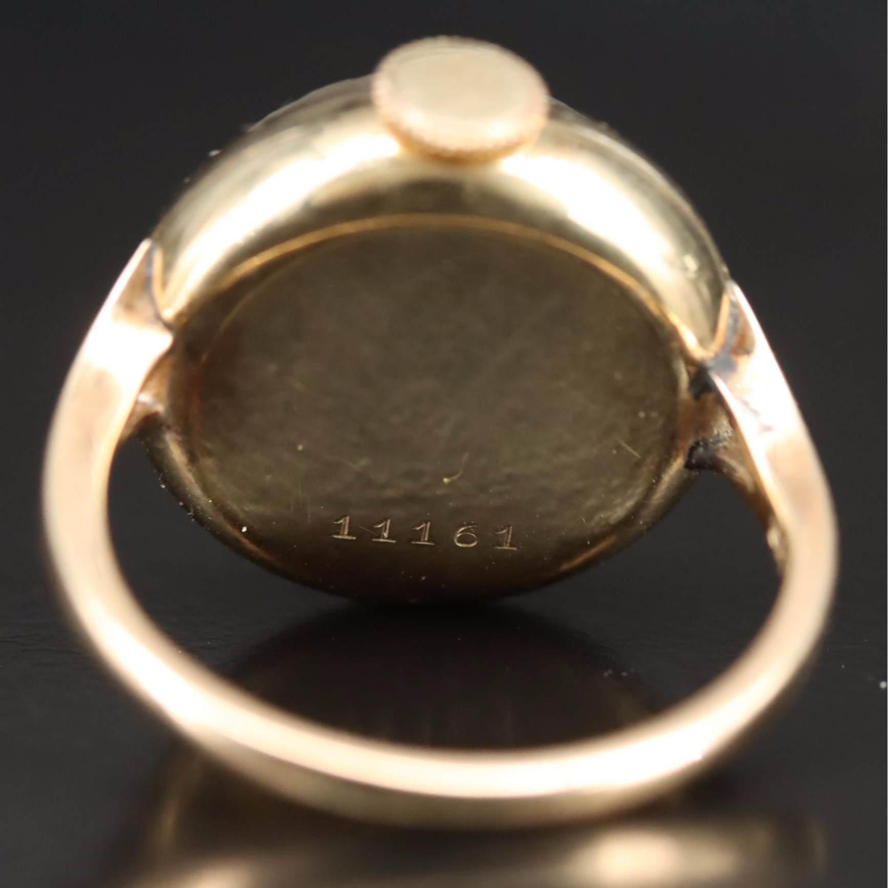 14K Bucherer Vintage Stem Wind Ring Watch