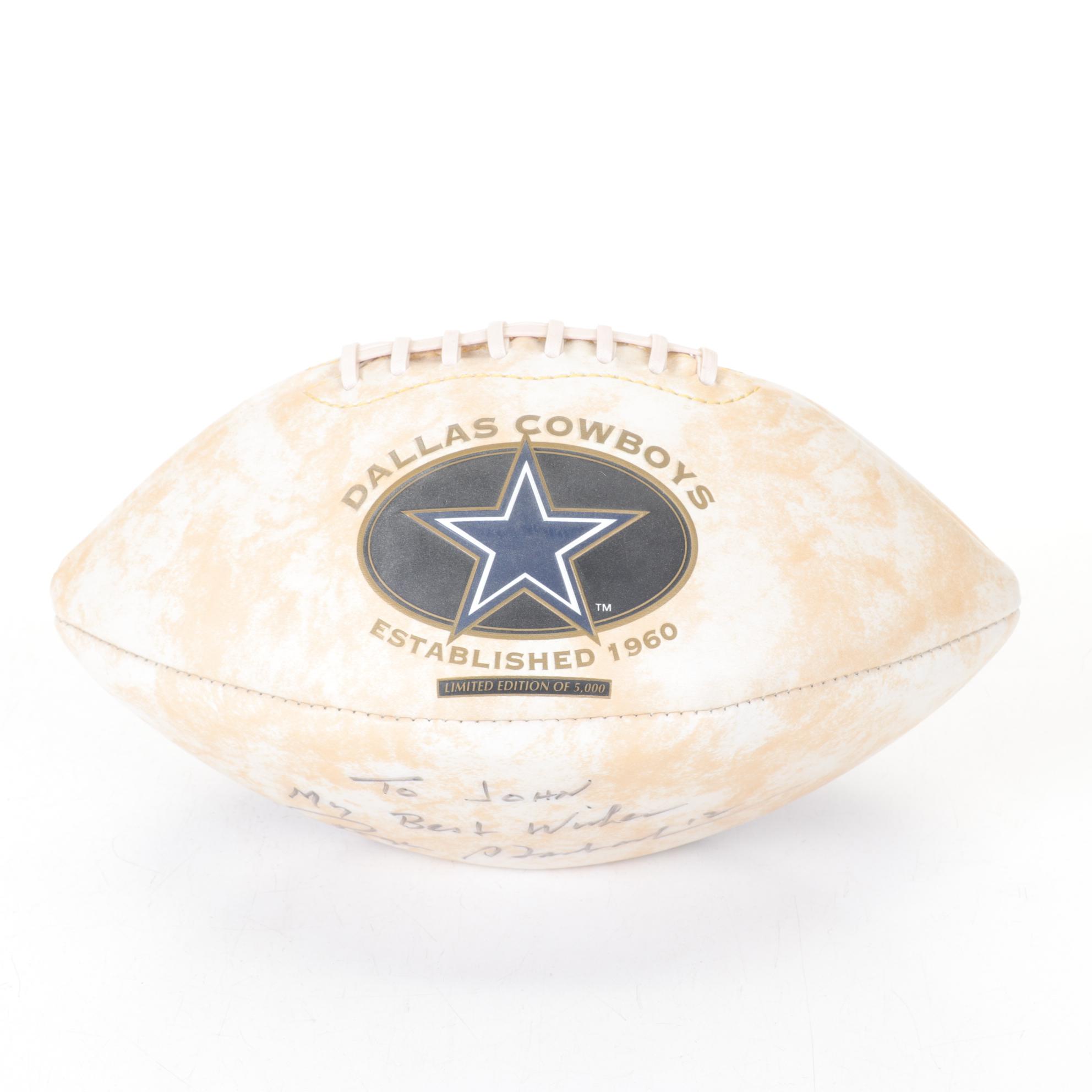 Dallas Cowboys Limited Edition Football Signed by Roger Staubach