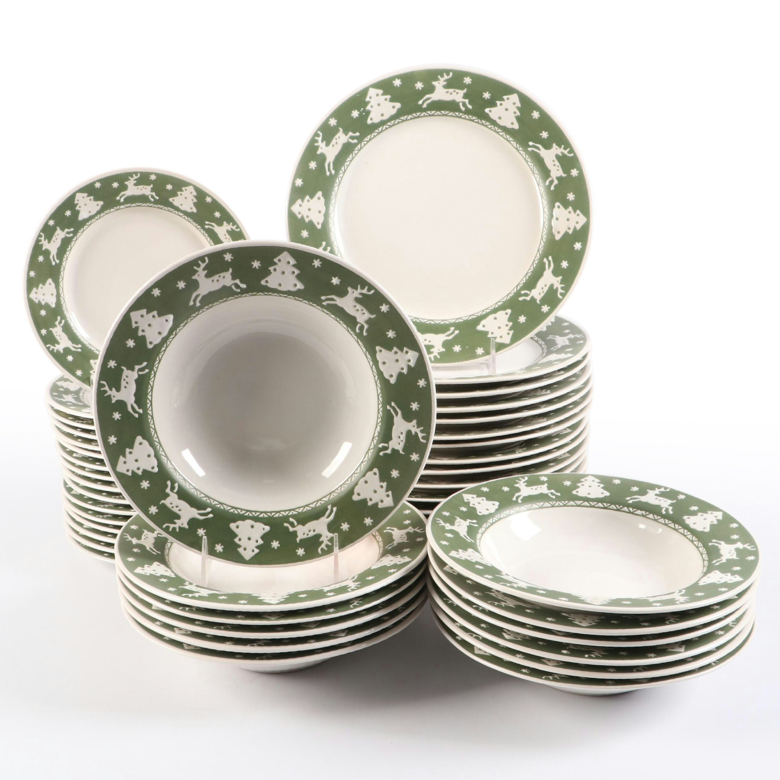 Sango "White Woods" Stoneware Dinnerware