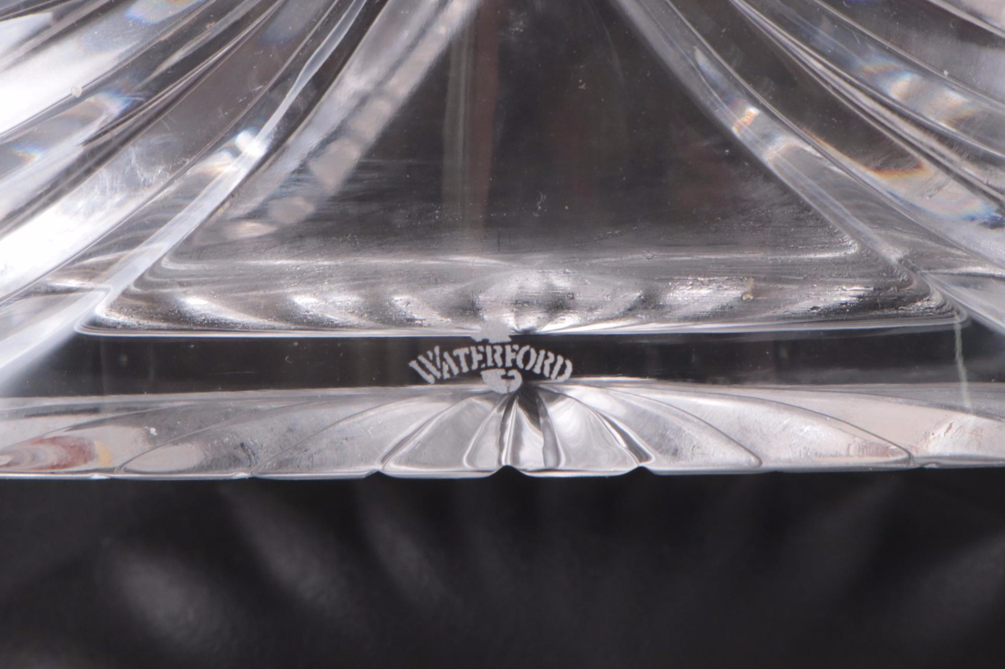 Waterford "Overture" Crystal Open Sugars and Oval Box
