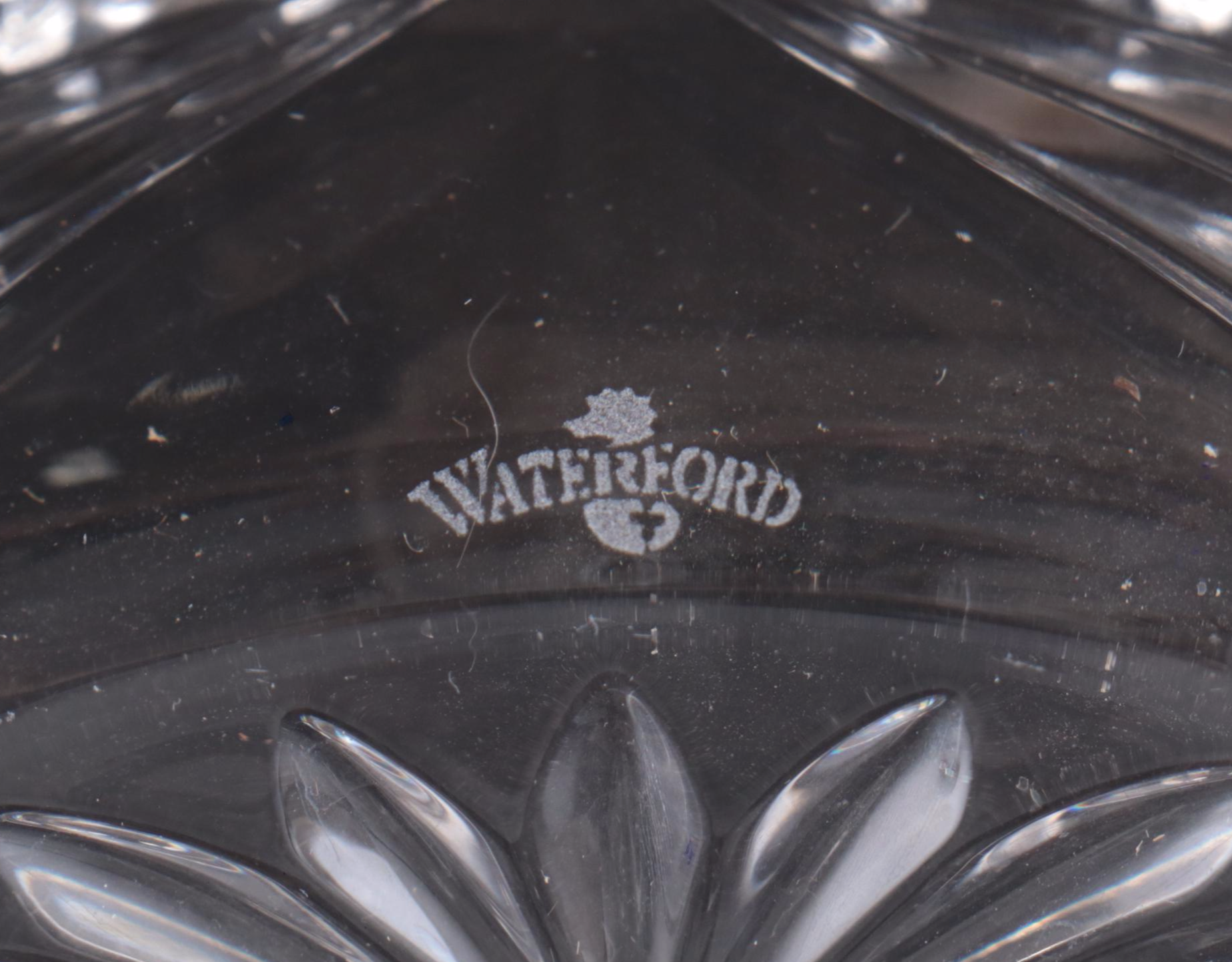 Waterford "Overture" Crystal Open Sugars and Oval Box