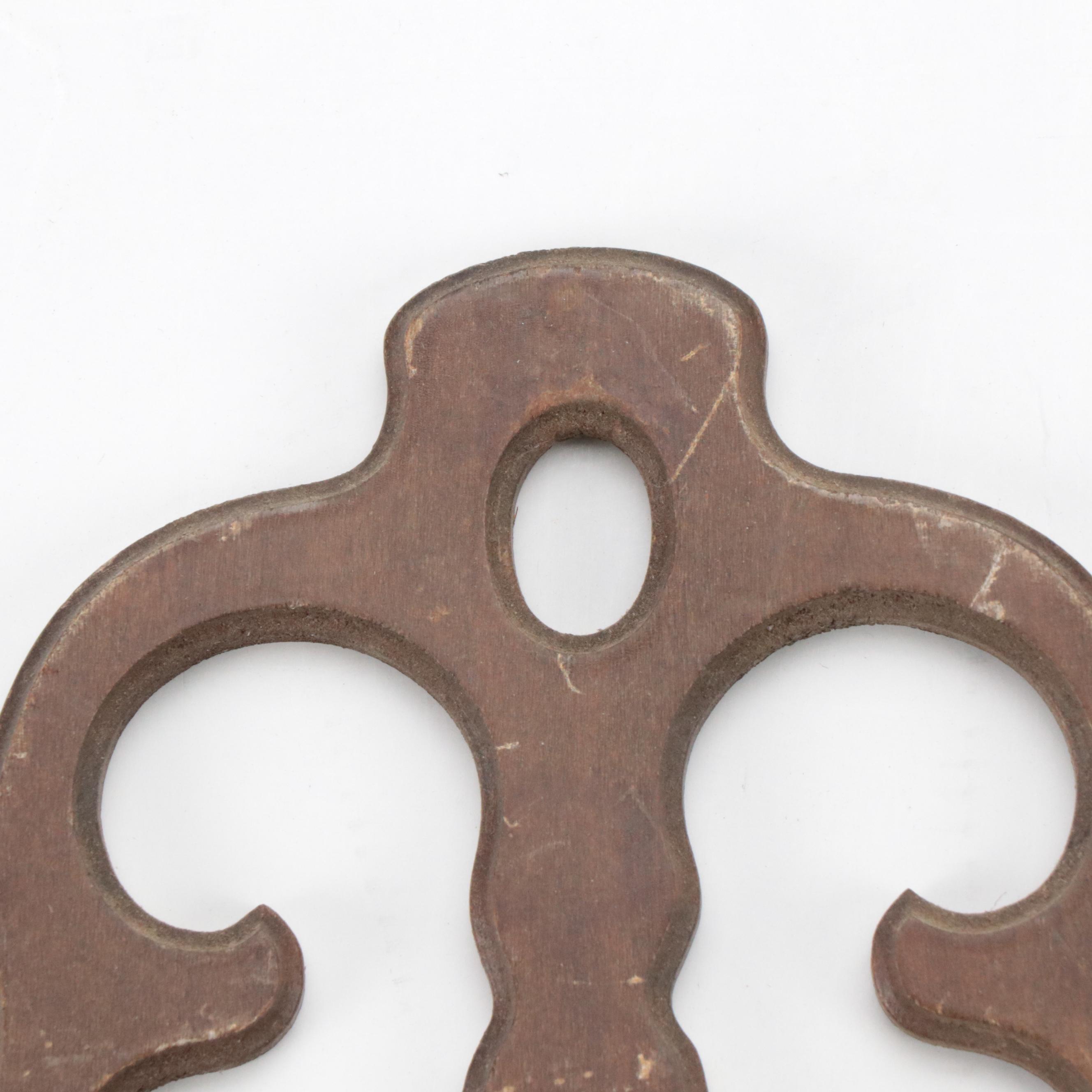 Butler Openwork Wooden Wall Shelves, Mid to Late 20th Century