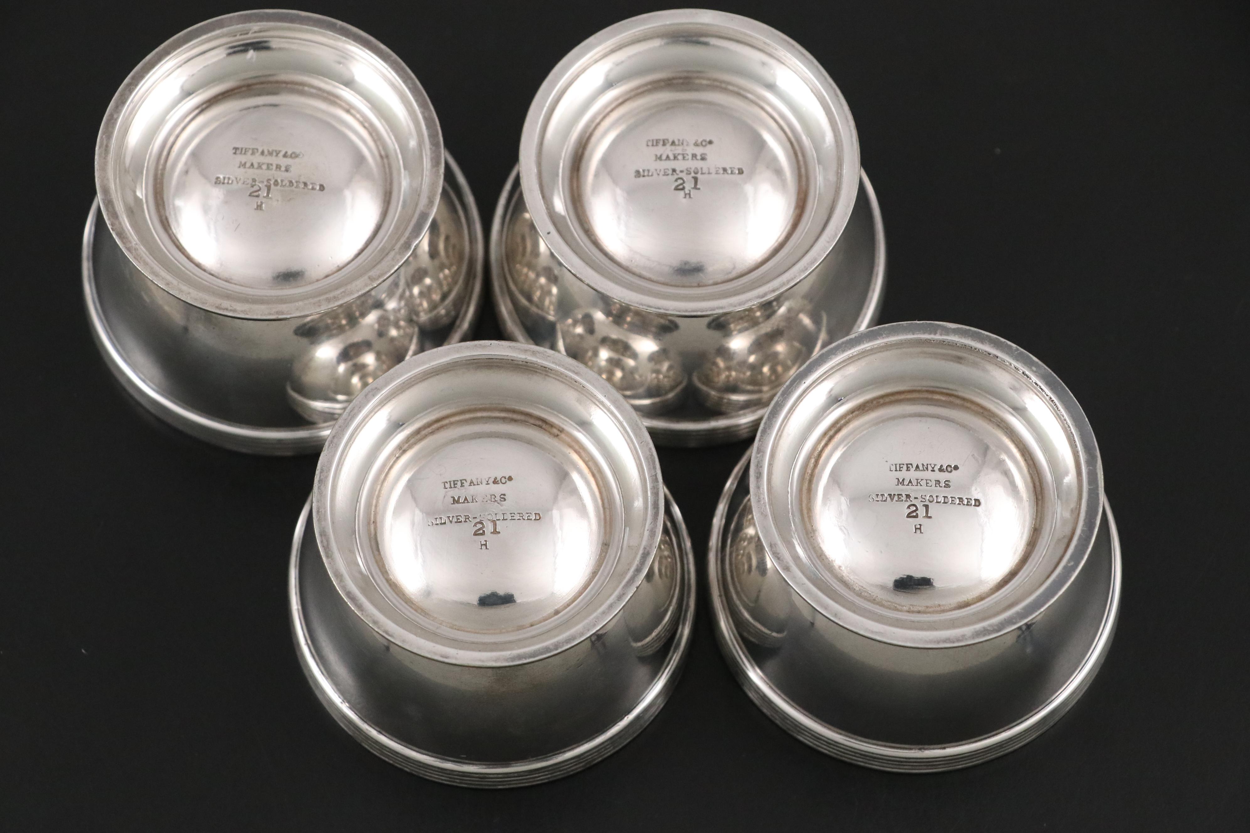 Tiffany & Co. Silver Soldered Footed Table Salts