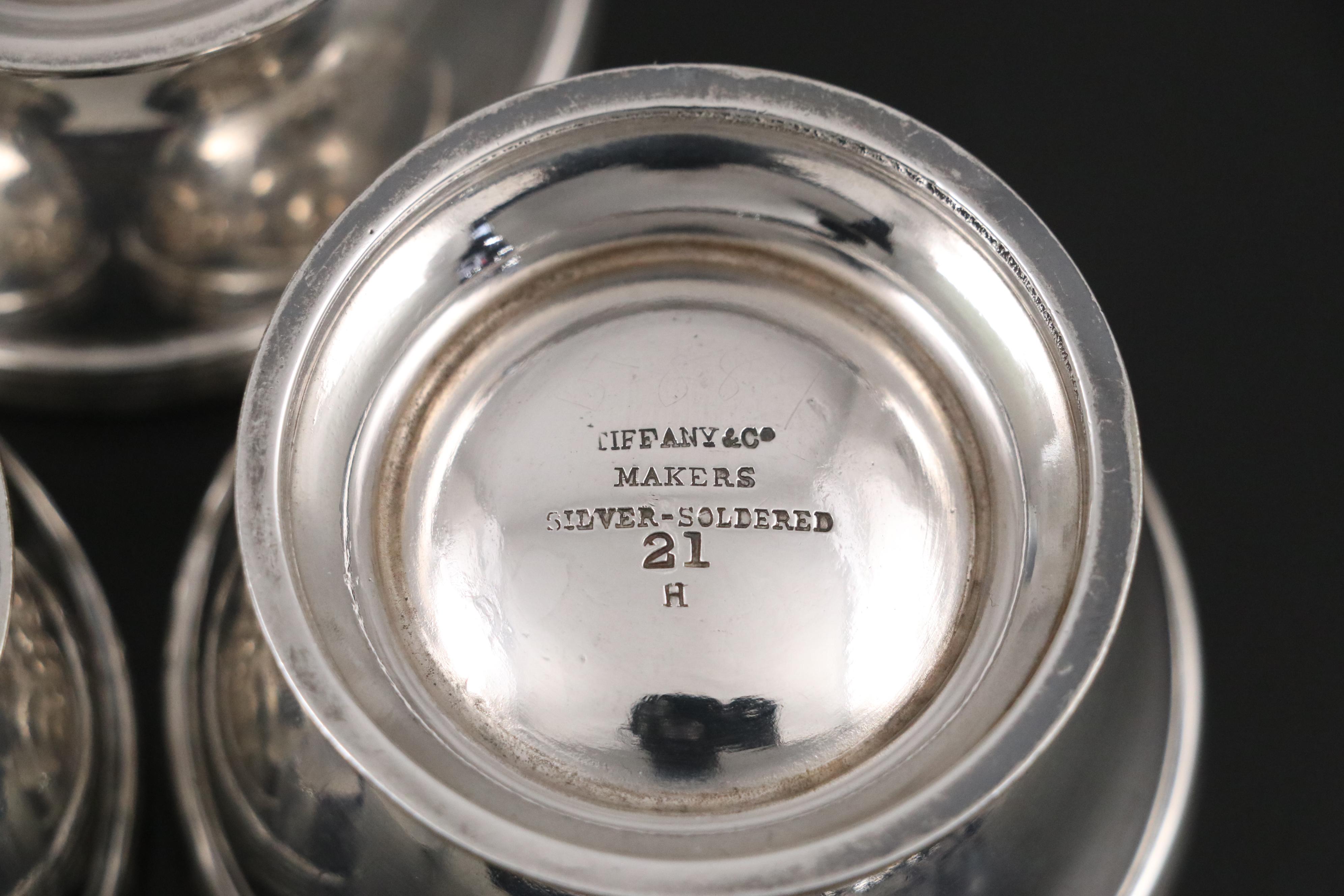 Tiffany & Co. Silver Soldered Footed Table Salts