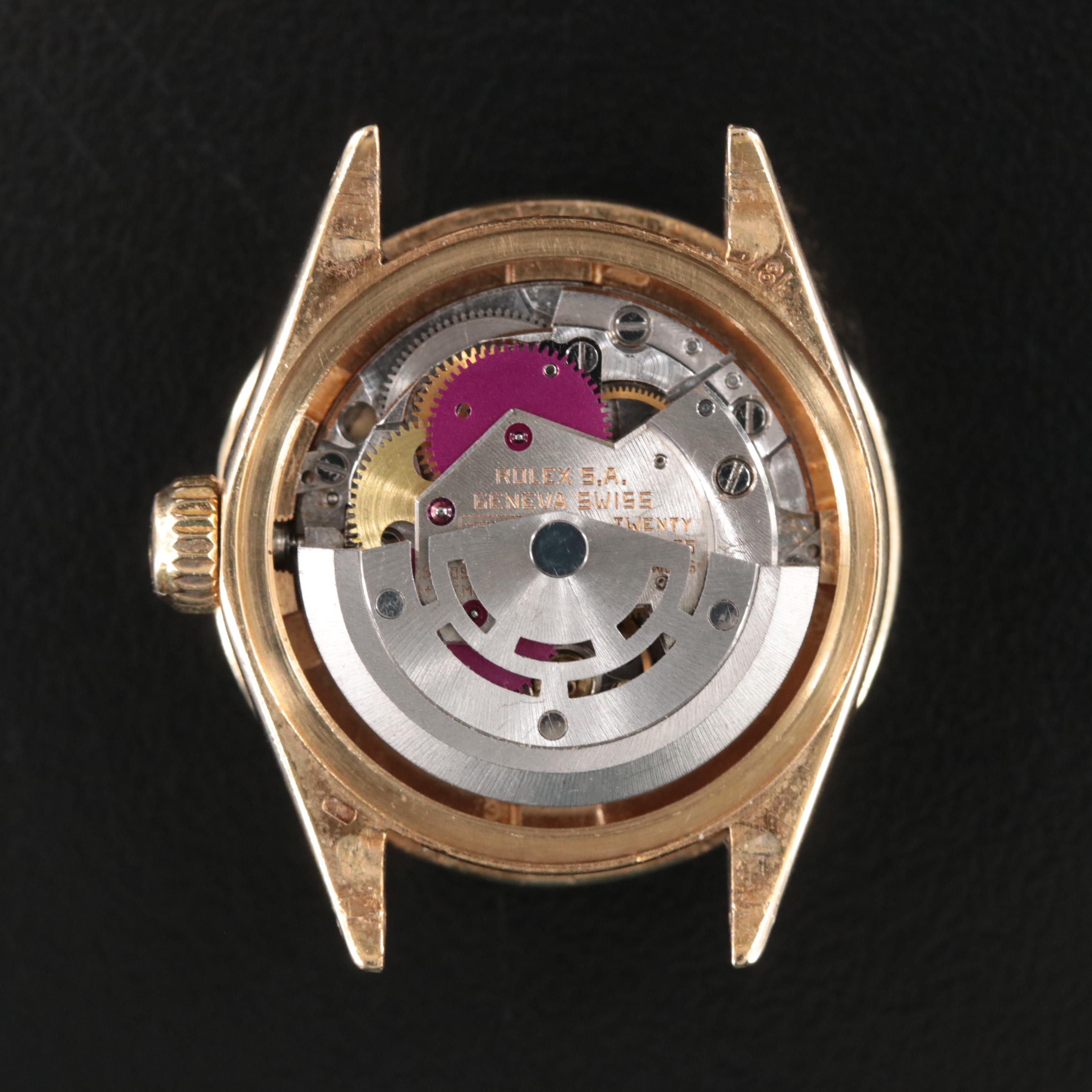 Rolex Datejust 6917 Custom 1.37 CTW Diamond Set 18K Gold Watch