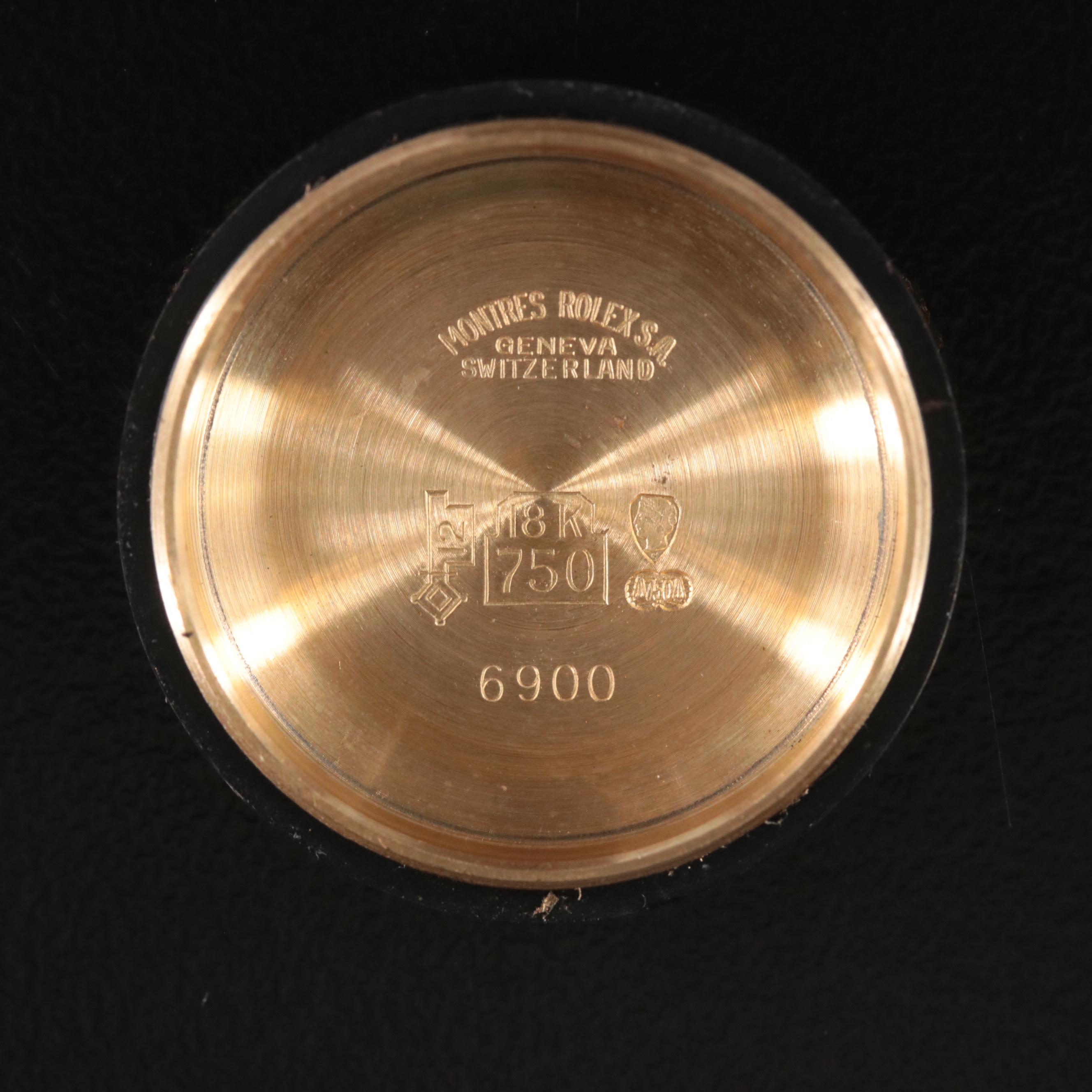 Rolex Datejust 6916 Custom Diamond Set 18K Gold Watch