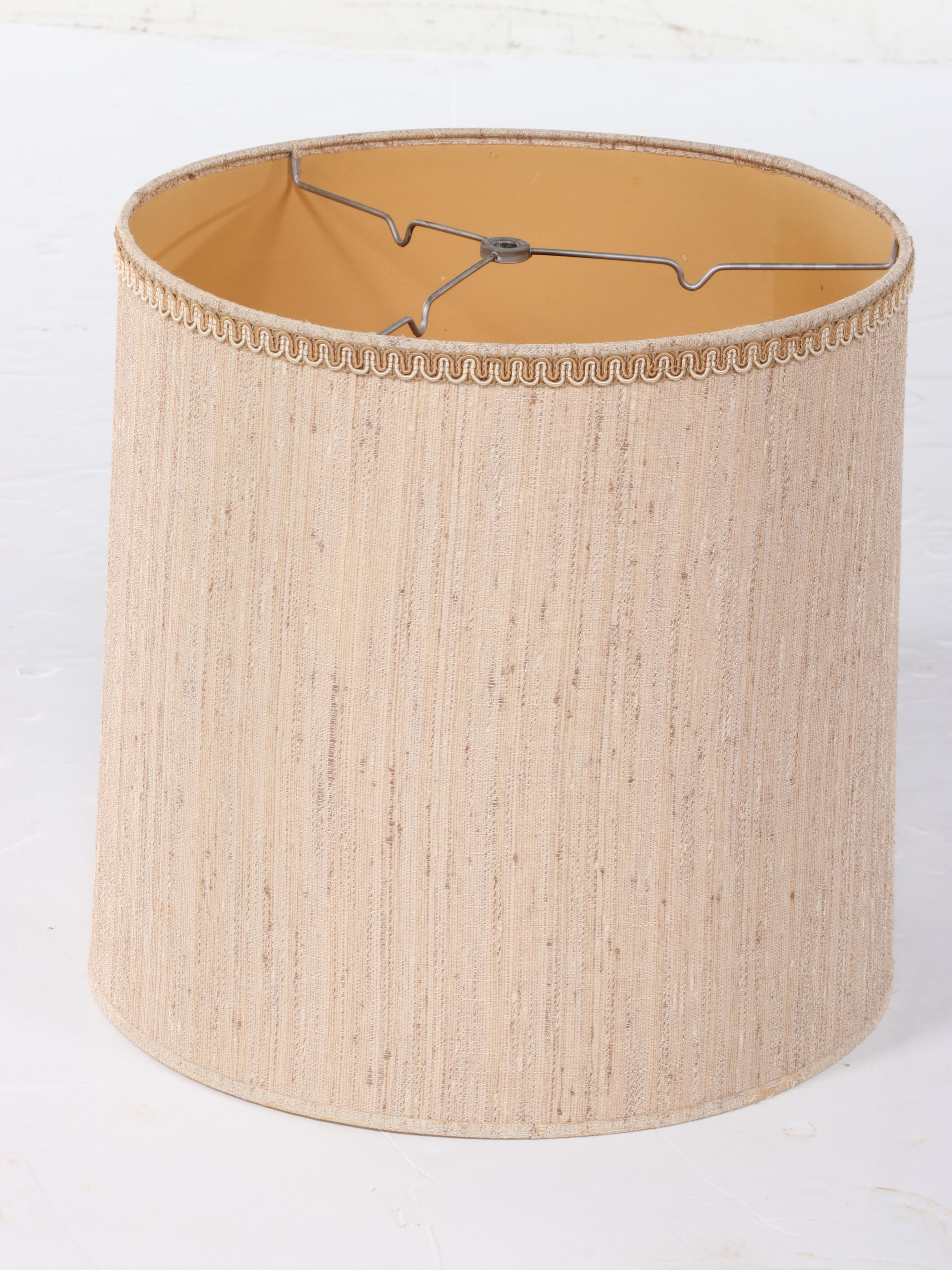 Westwood Carved Oak with Brass Eagle Table Lamp and Drum Shade, Mid-20th Century