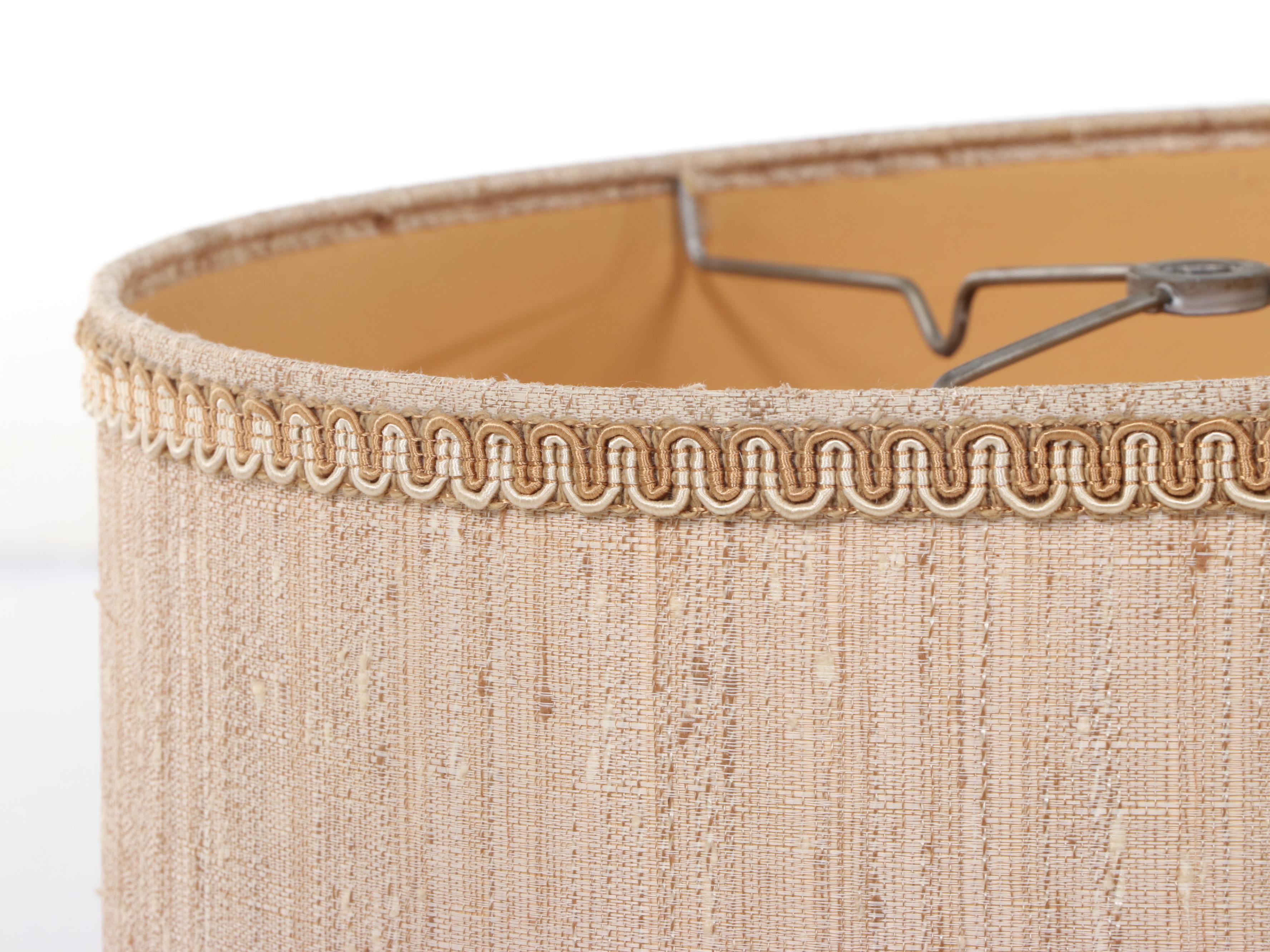 Westwood Carved Oak with Brass Eagle Table Lamp and Drum Shade, Mid-20th Century