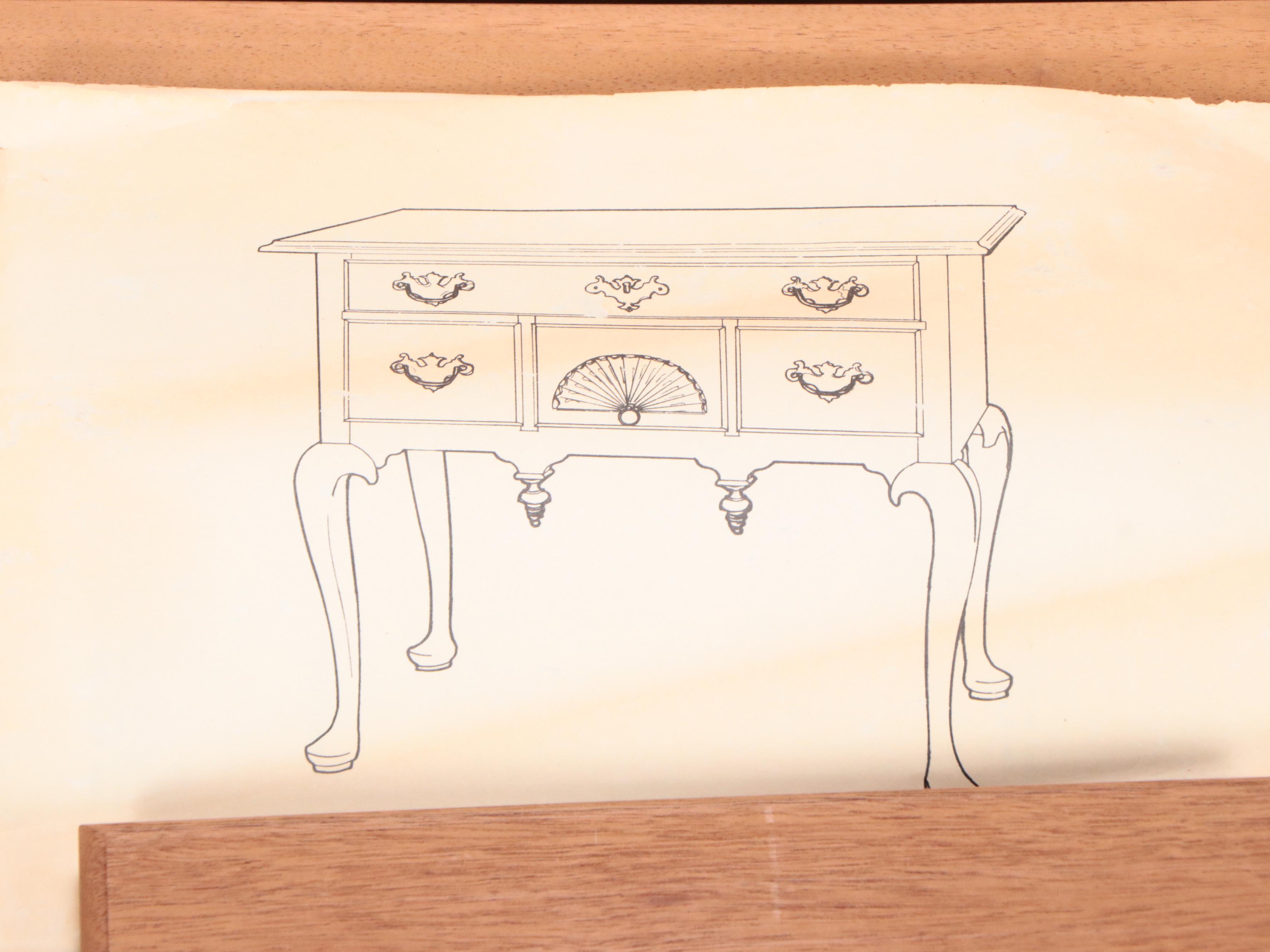 The Bartley Collection Ltd. Queen Anne Style Wood Lowboy