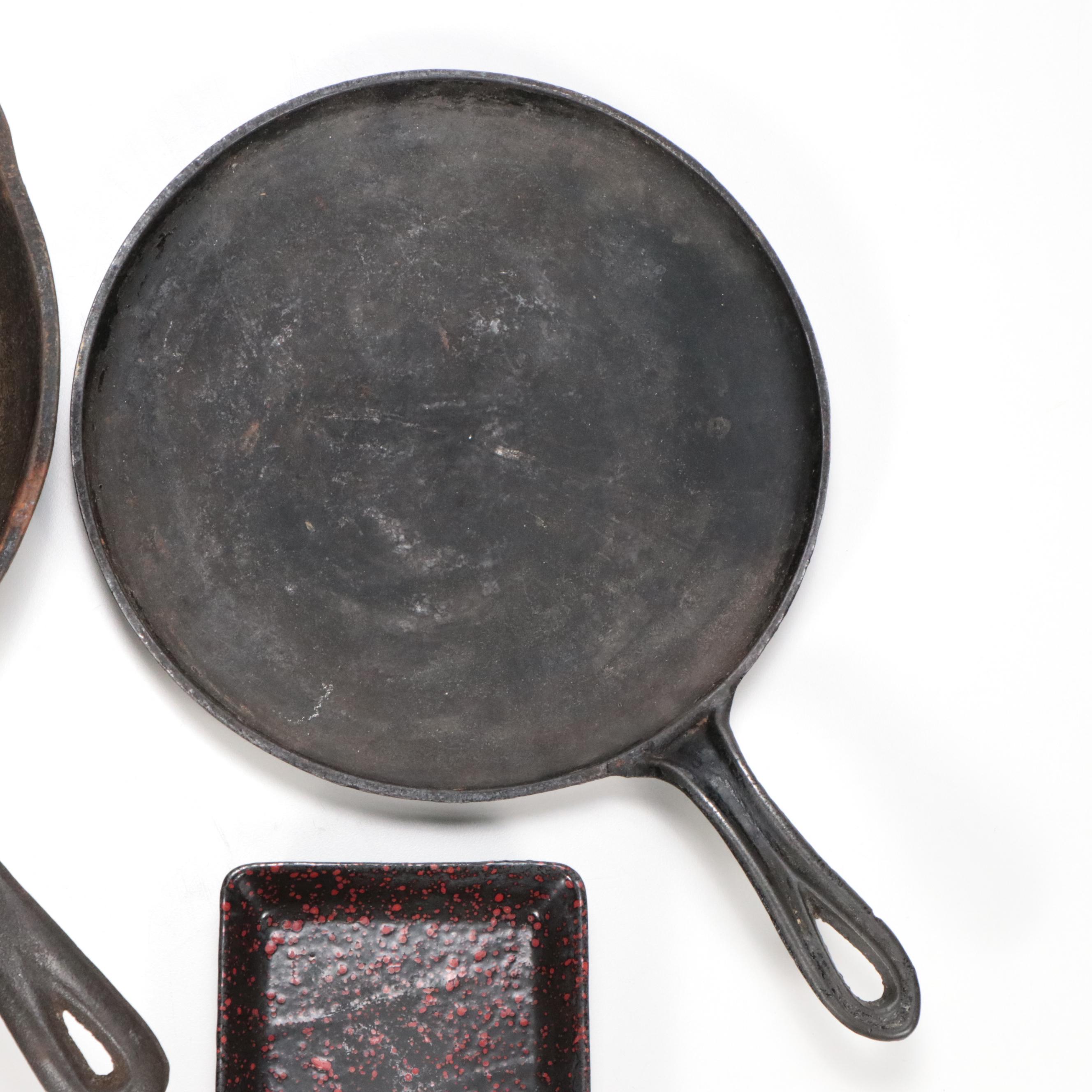 Wagner Ware Cast Iron Skillet, Square Egg Skillets, and More
