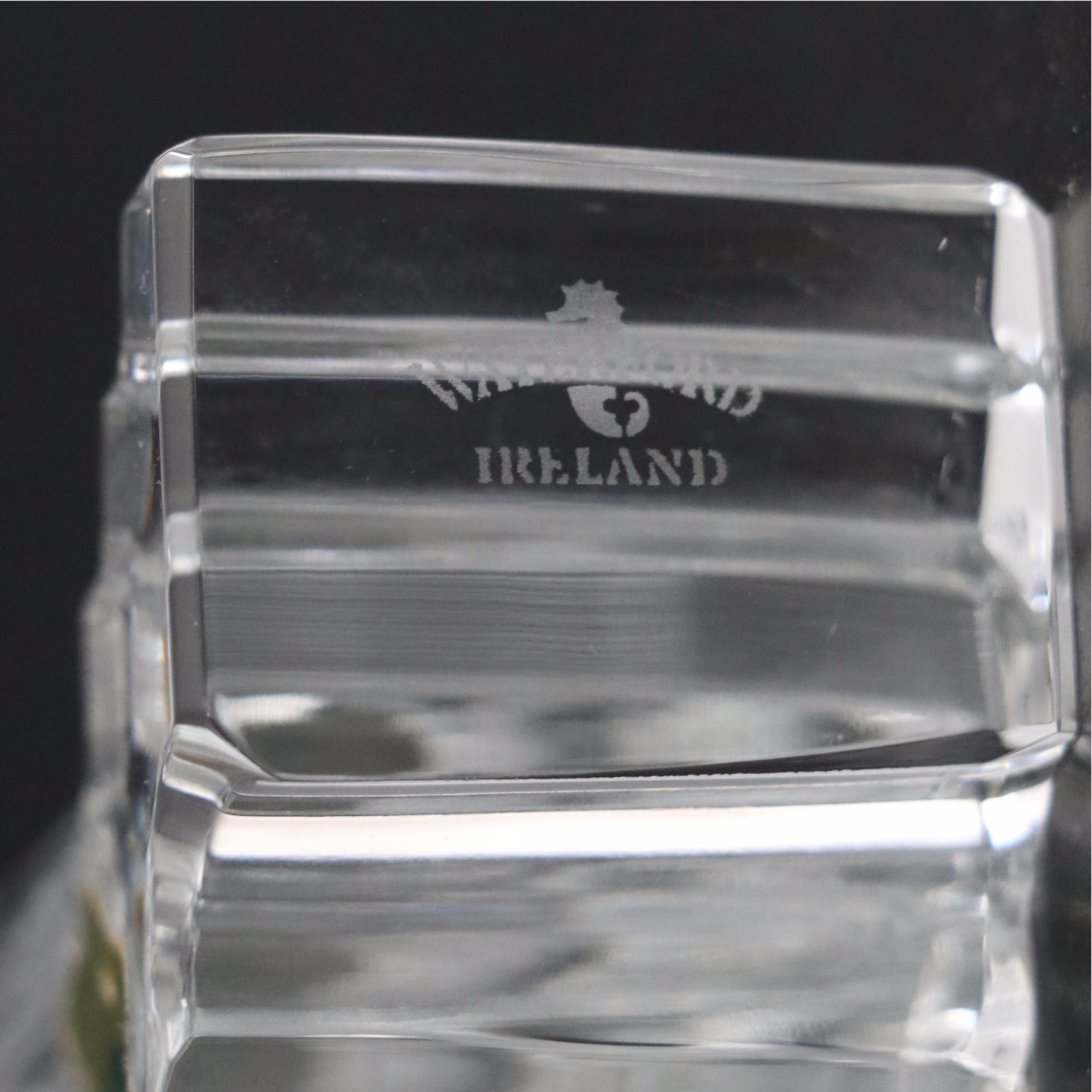 Waterford "Overture" Crystal Mantel Clock and "Coliseum" Crystal Mantel Clock