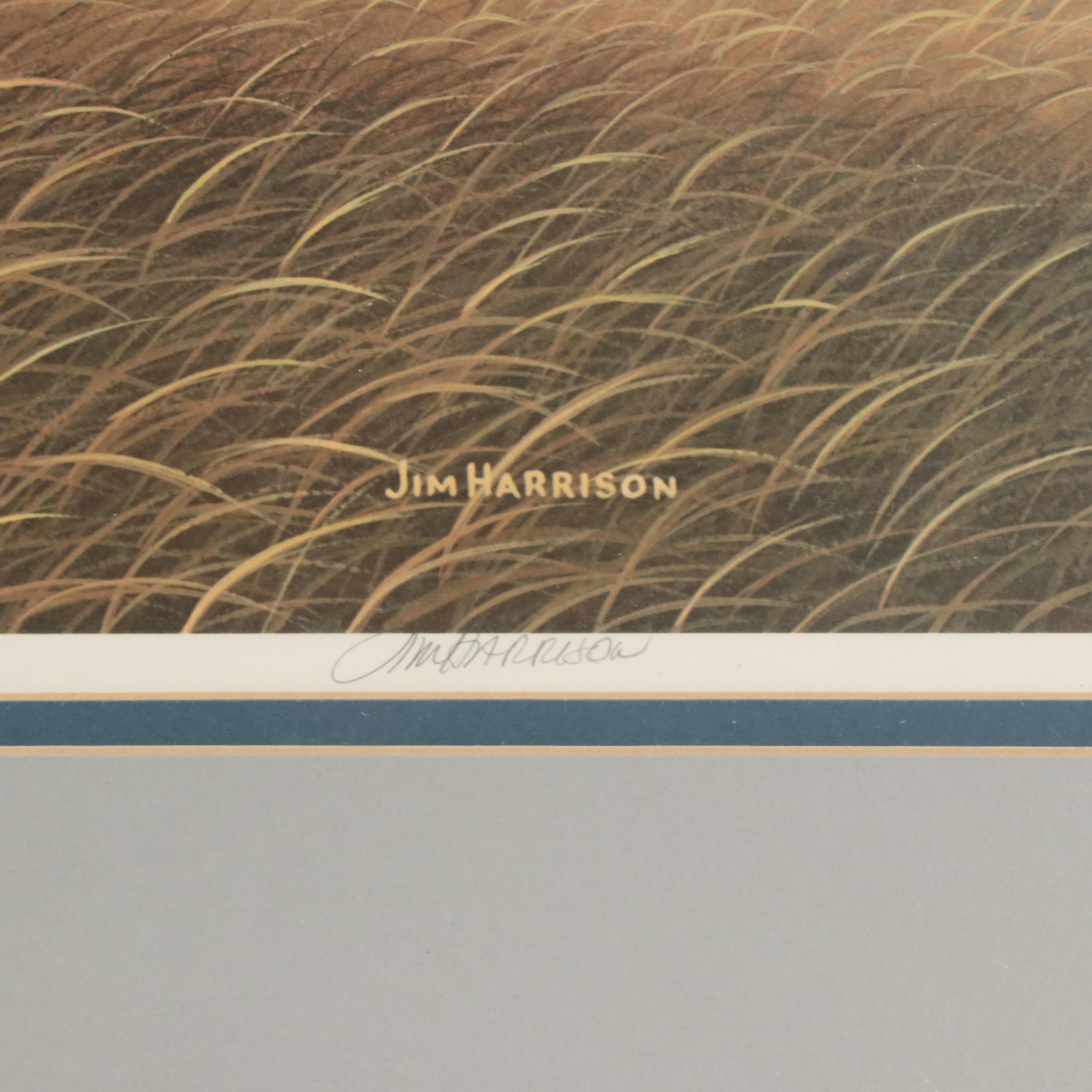 Jim Harrison Offset Lithograph of Countryside Landscape