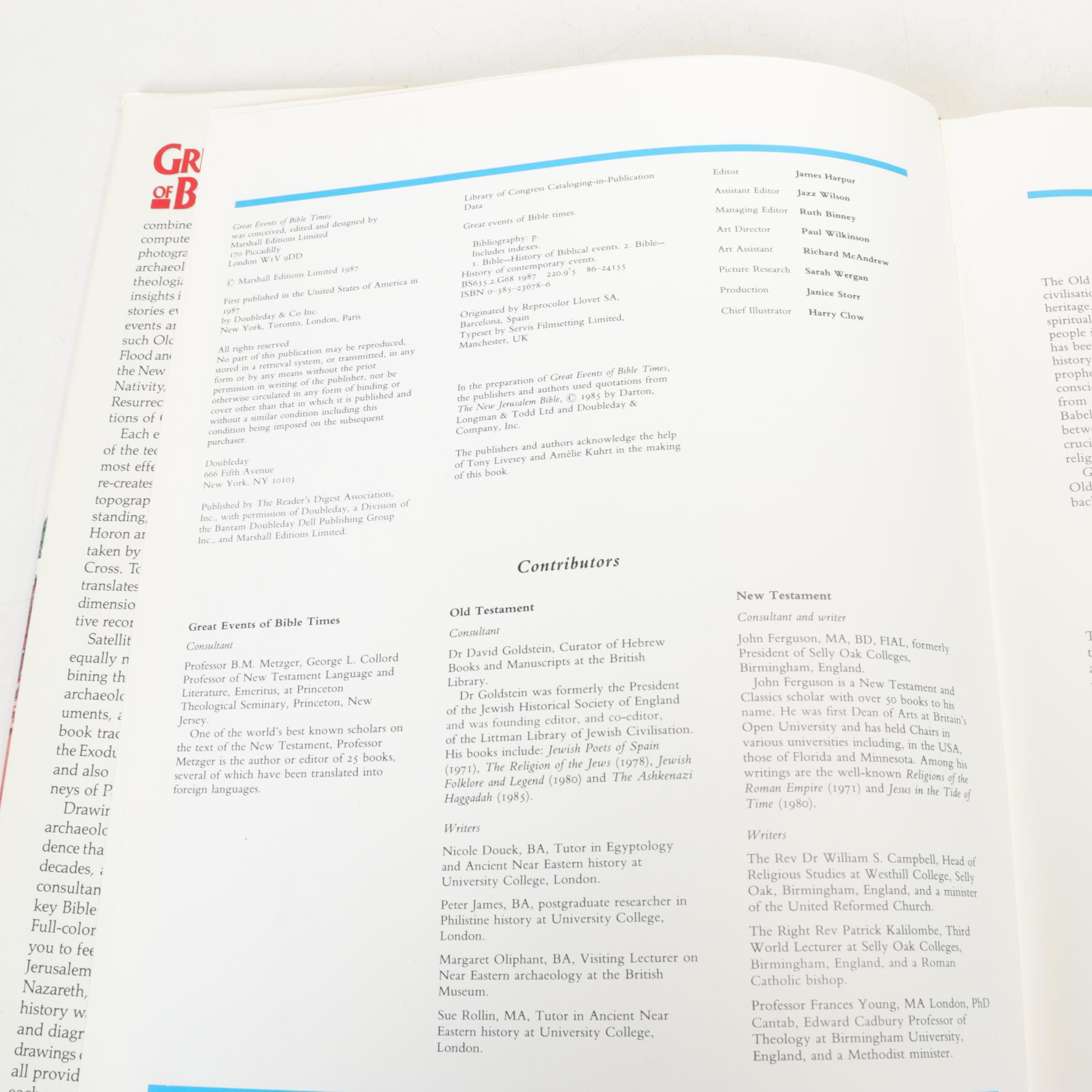 "Great Events of Bible Times" and Other World History Hardcover Books