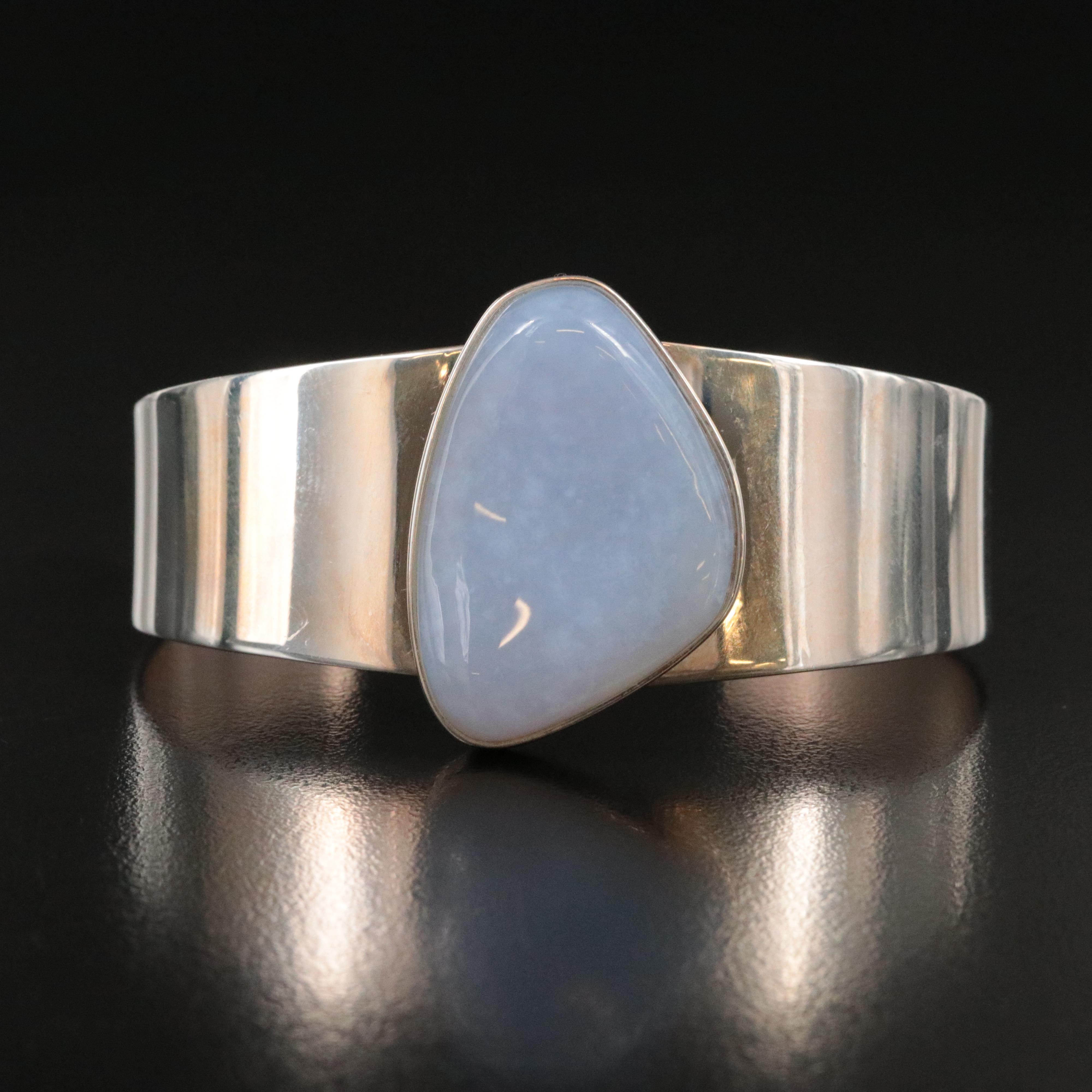 Desert Rose Trading Sterling Chalcedony Cuff