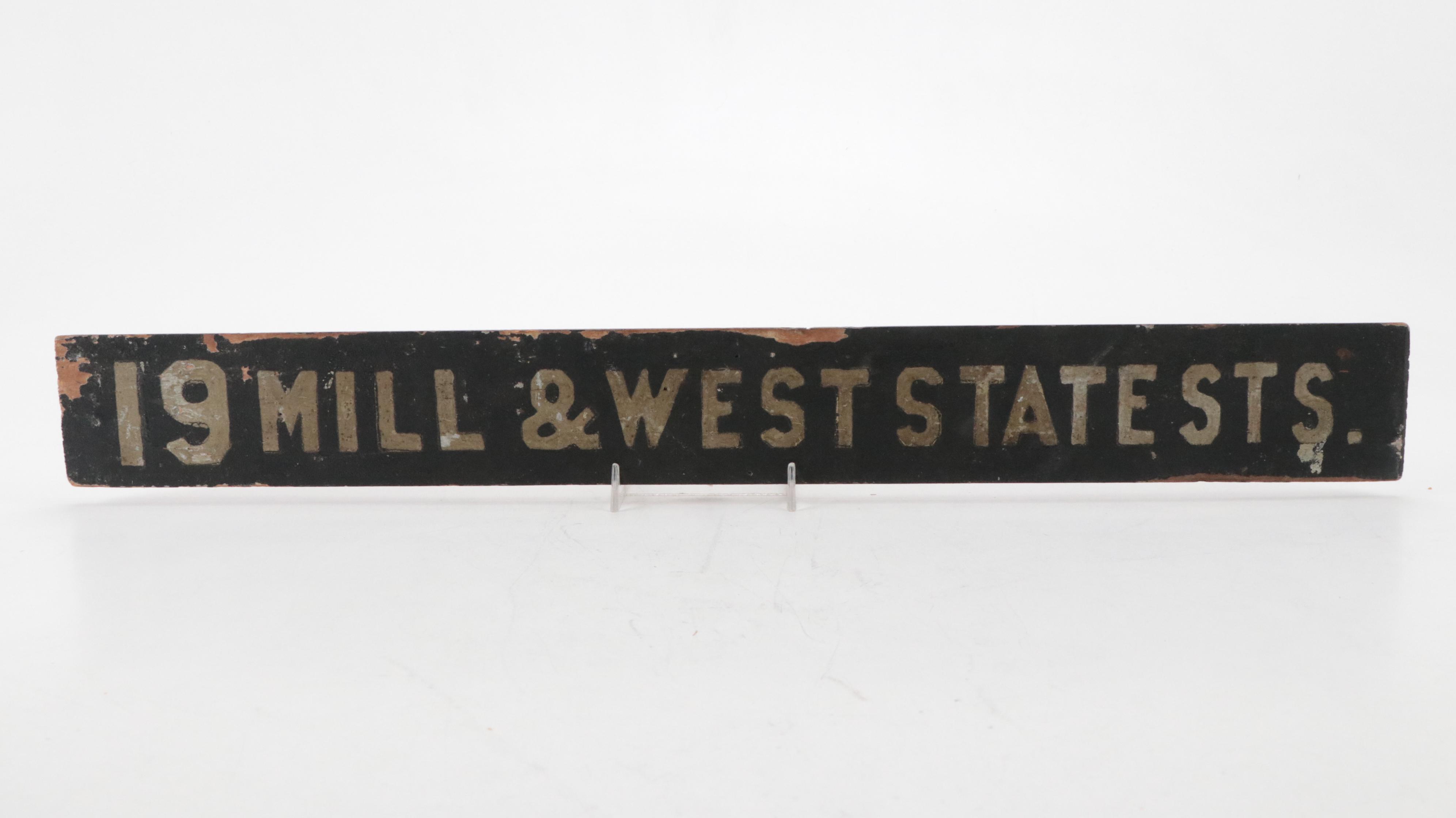 "President's Dining Room" and "19 Mill & West State Sts." Wall Signs