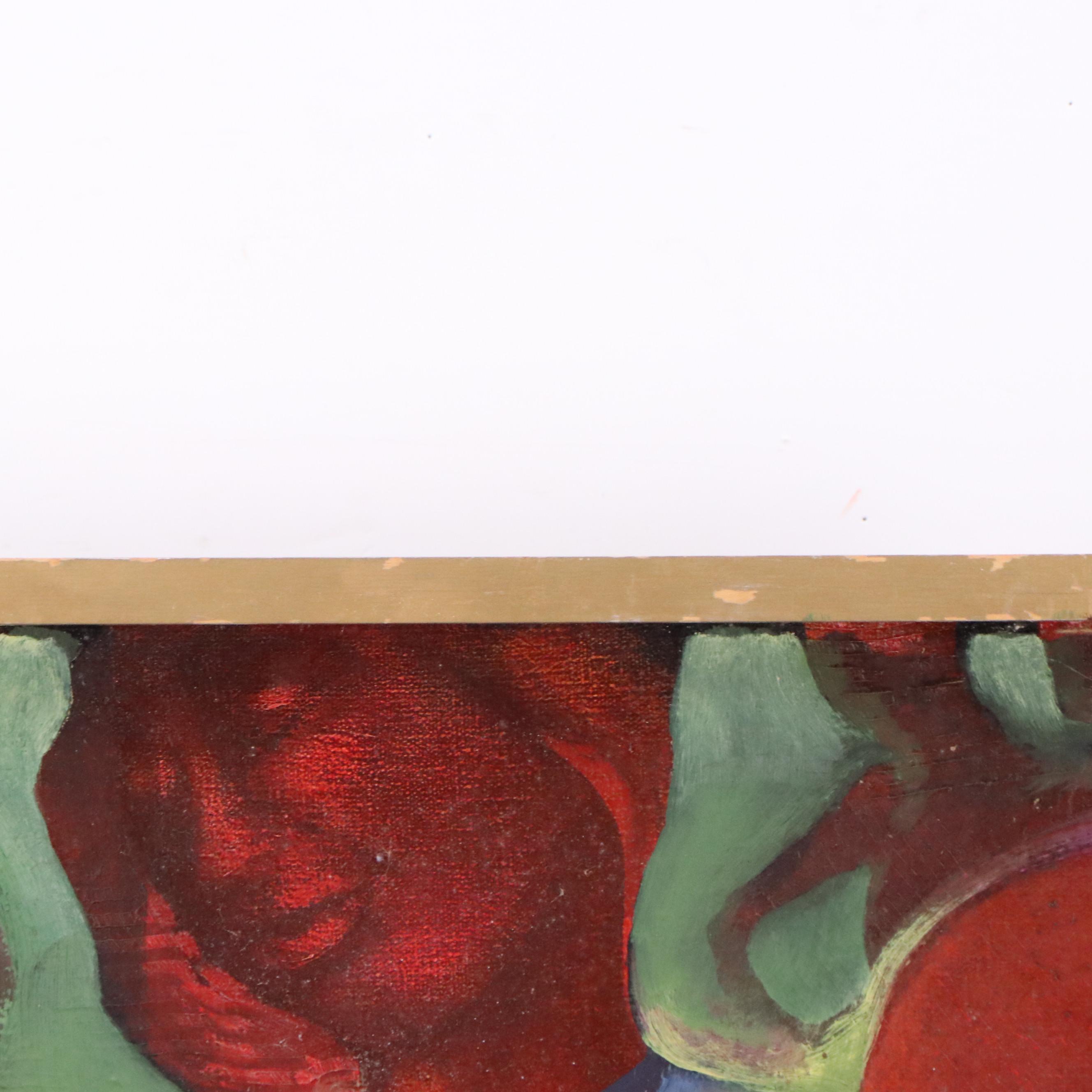 Kenneth Corbin Brooks Surreal Oil Painting of Heads, Circa 1978