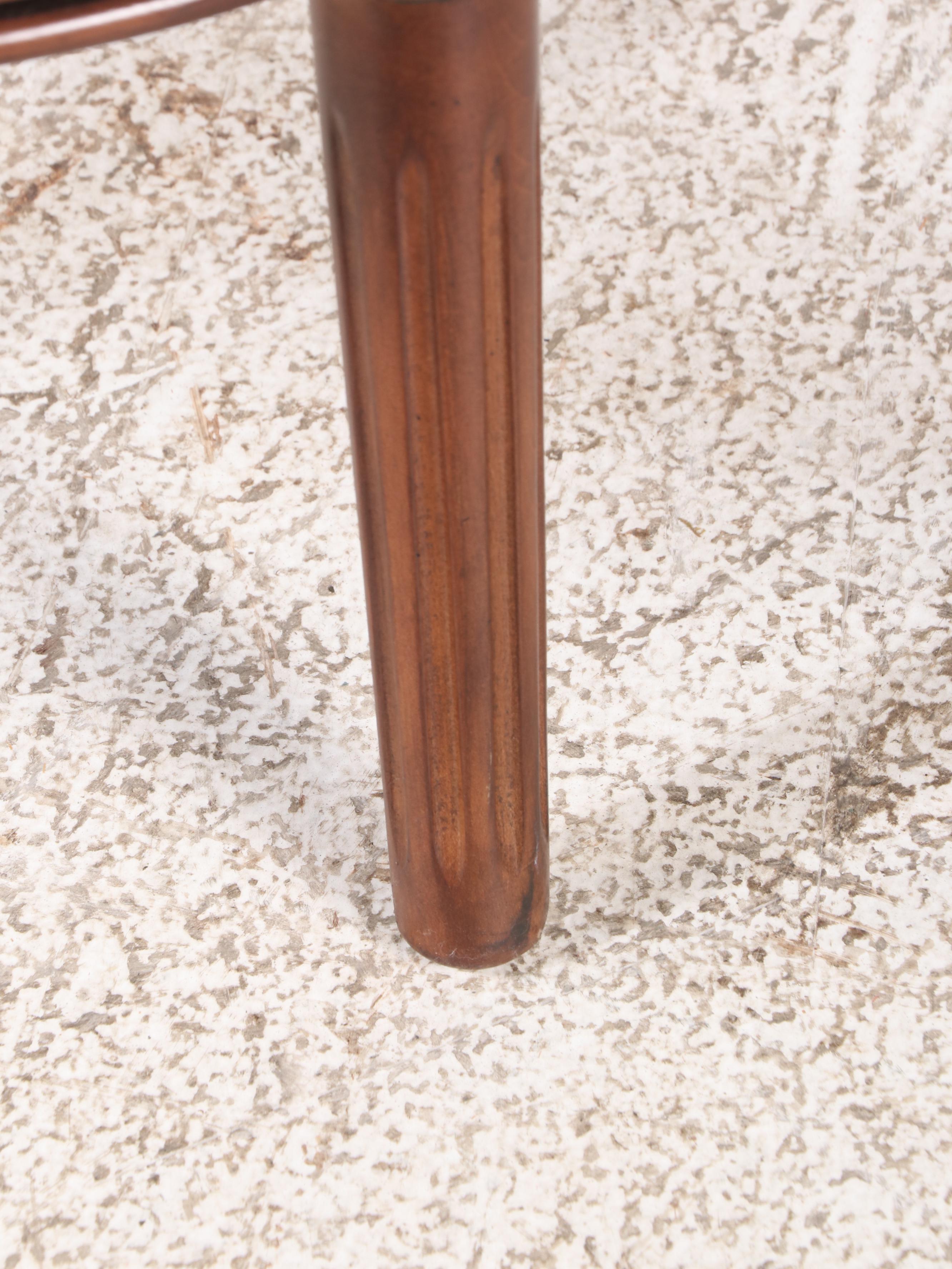 Three Frontgate Louis XVI Style Hardwood and Leather Swivel Bar Stools