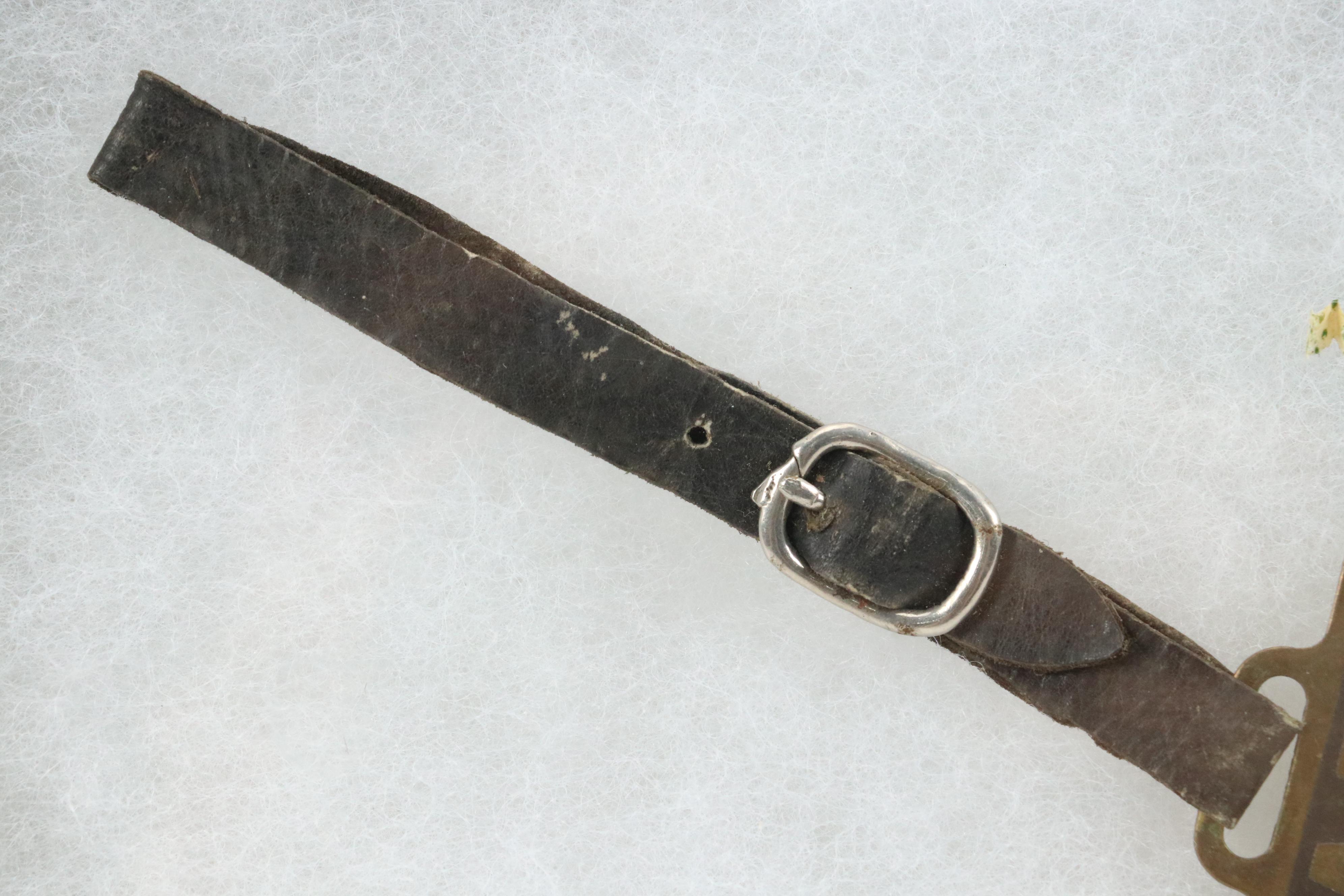 William Howard Taft Political Watch Fob on Leather Strap, Early 20th Century