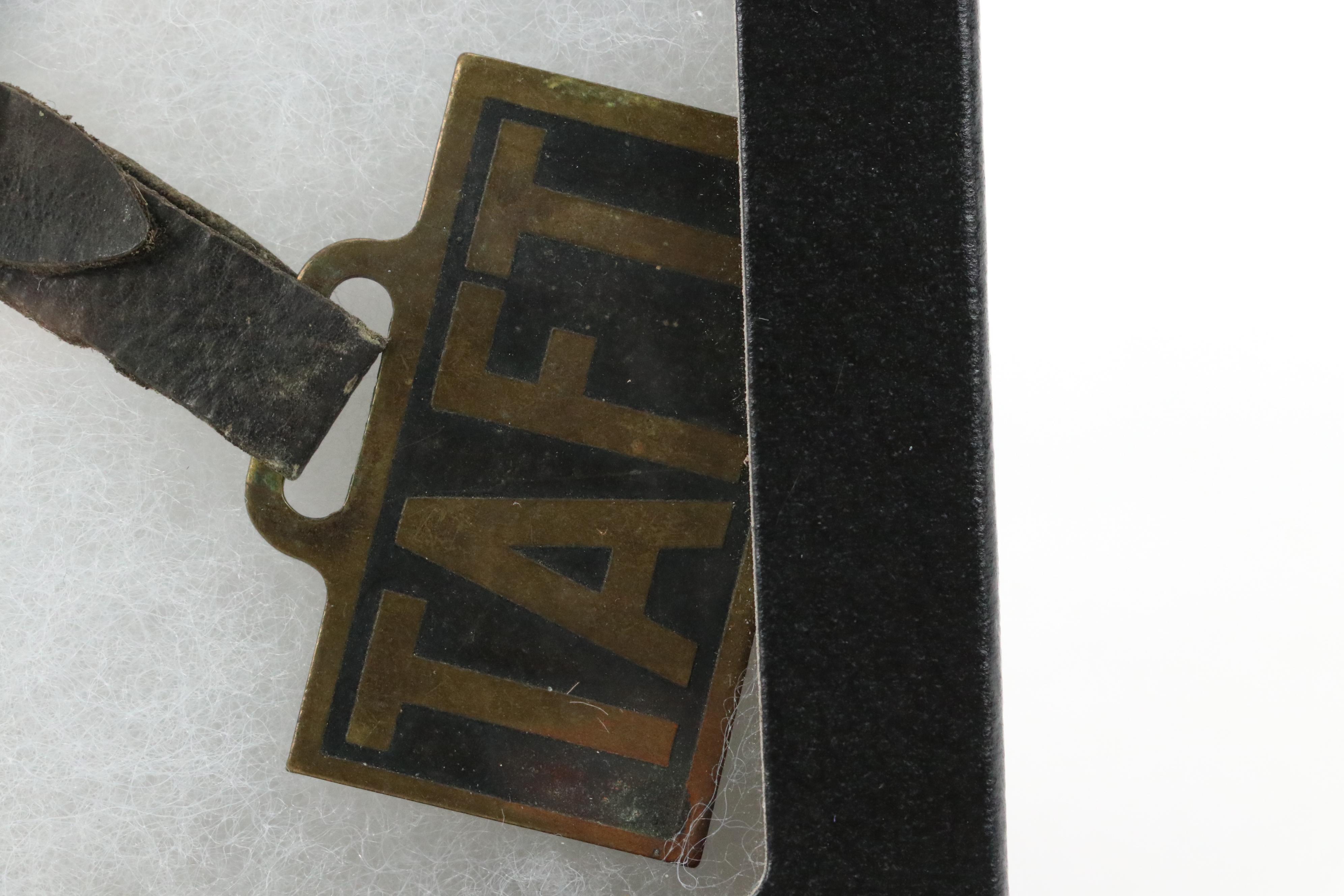 William Howard Taft Political Watch Fob on Leather Strap, Early 20th Century