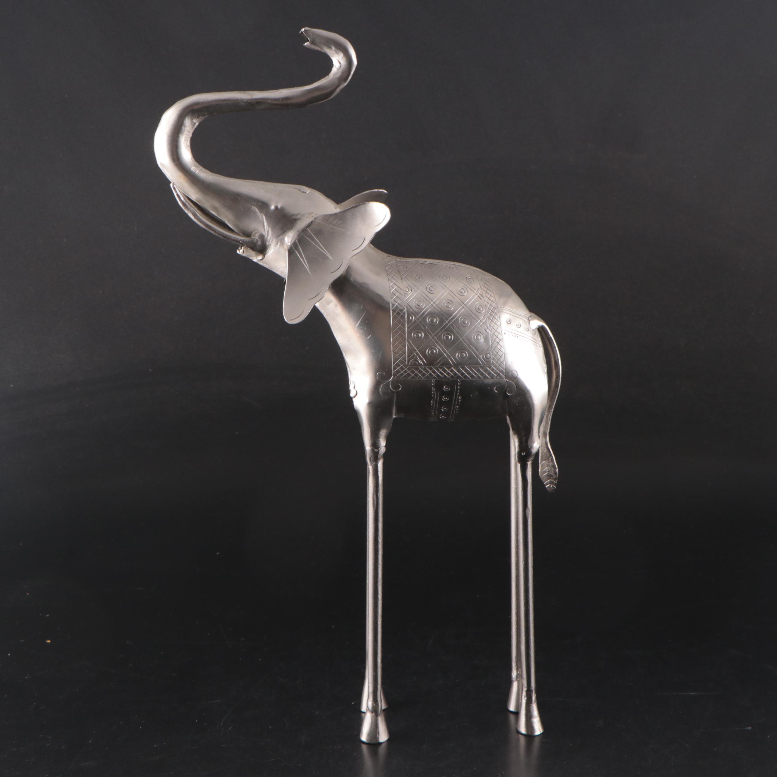 IKEA "STOCKHOLM" Stainless Bowl and Other Elephant Figures