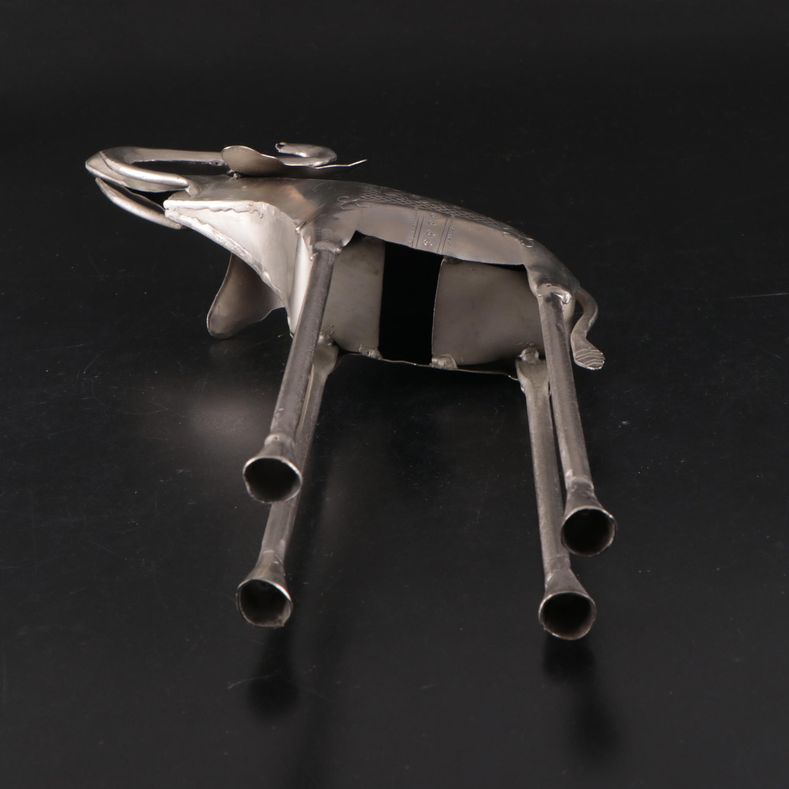 IKEA "STOCKHOLM" Stainless Bowl and Other Elephant Figures