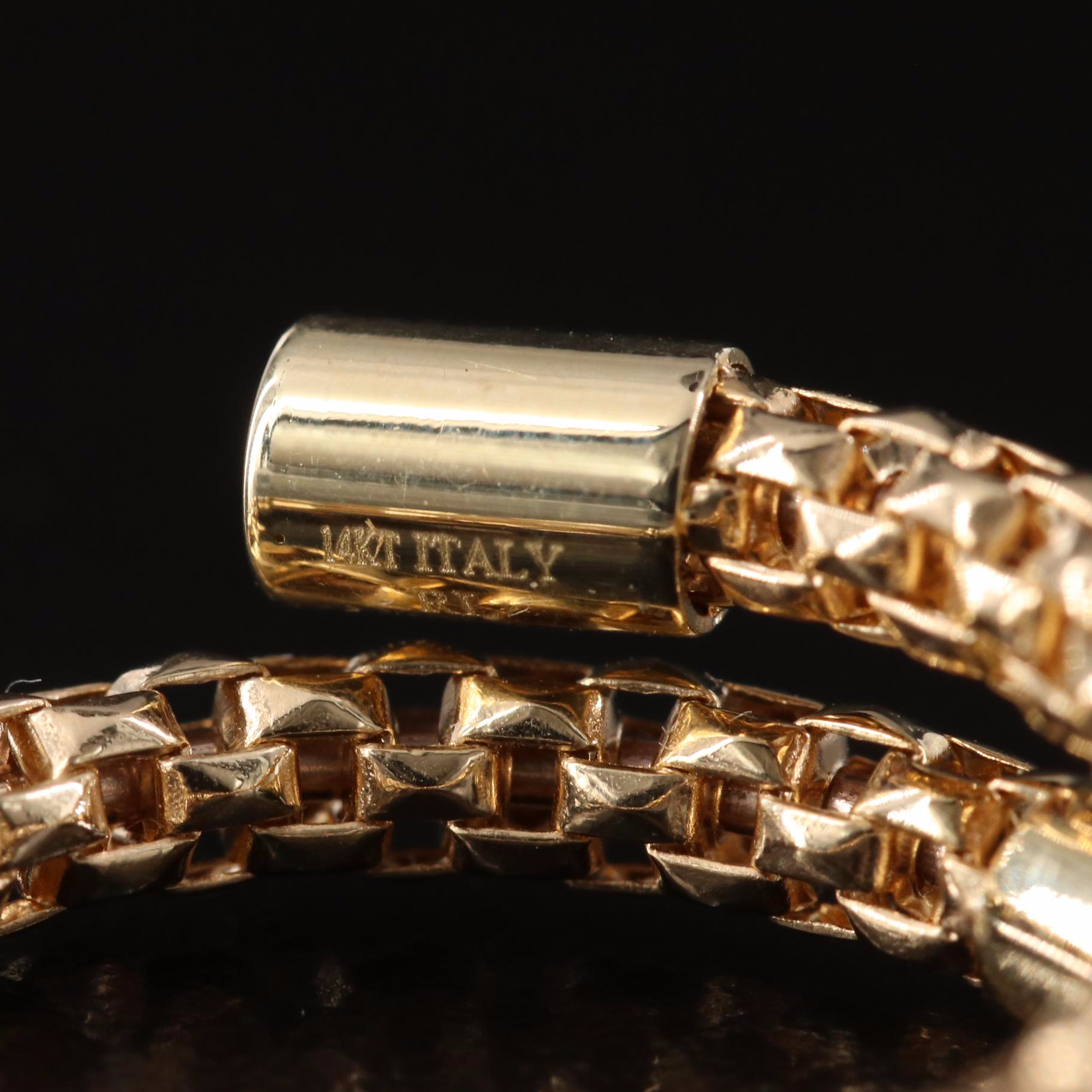 14K Flexible Popcorn By Pass Ring