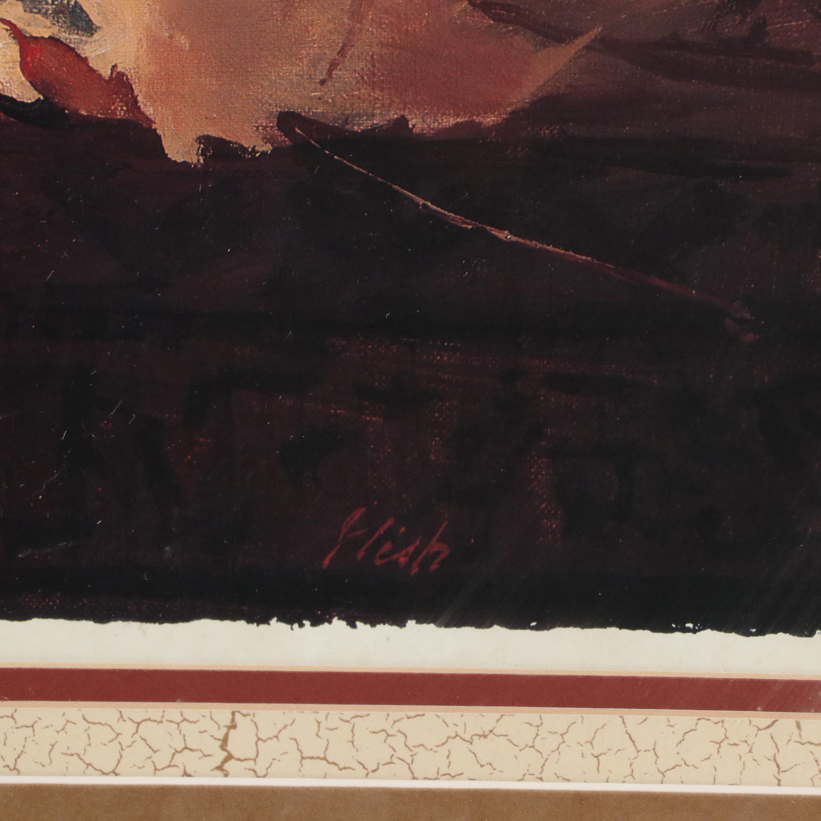 Floral Still Life Offset Lithograph After Delbert Gish, 21st Century