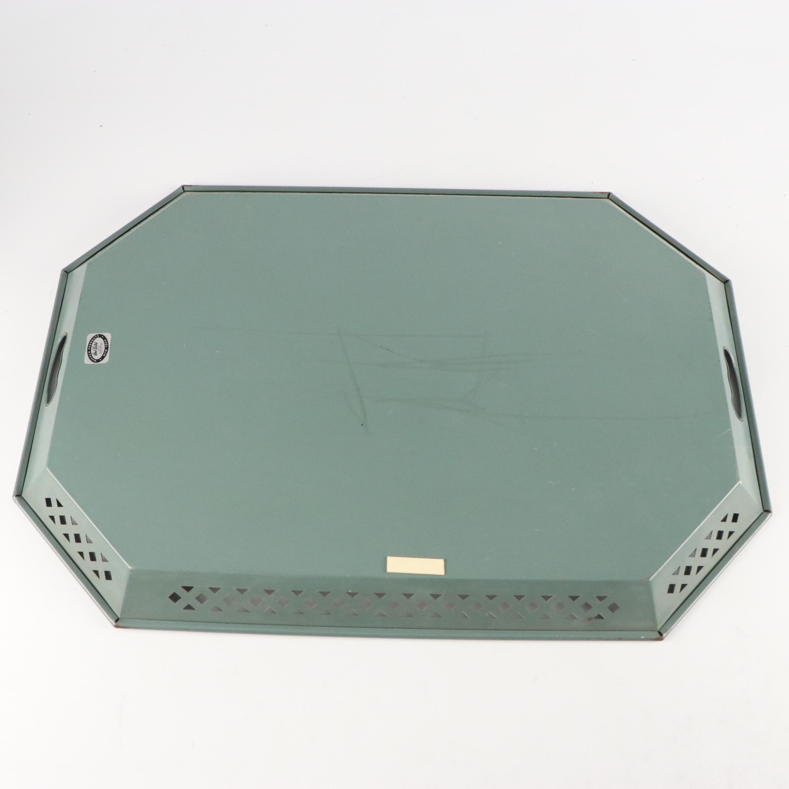 Nashco Products and Other Hand-Painted Toleware Trays, Mid-20th Century