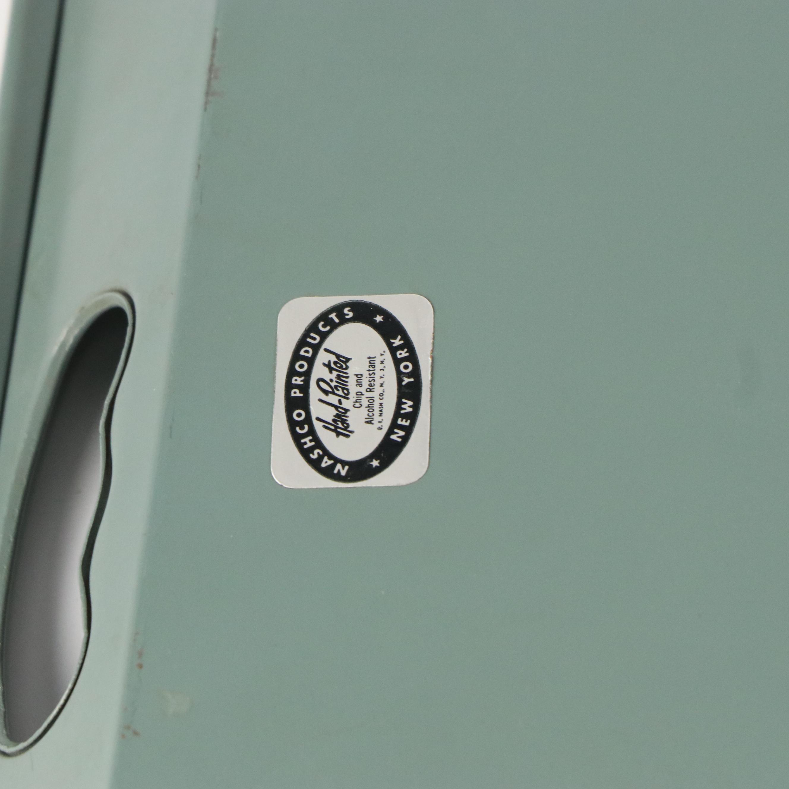 Nashco Products and Other Hand-Painted Toleware Trays, Mid-20th Century