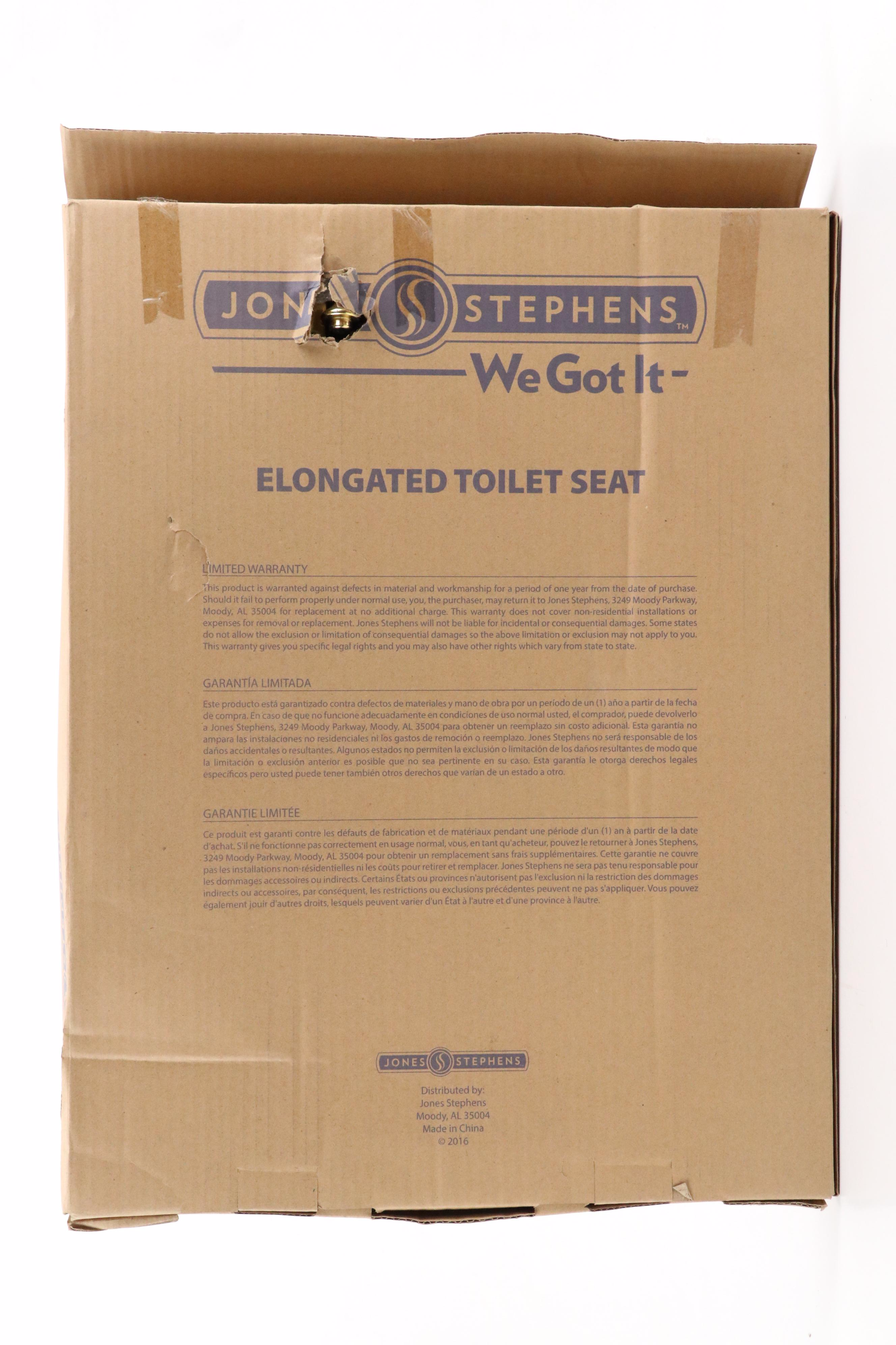 Jones Stephens Solid Oak Elongated Toilet Seats in Piano Finish Everything But The House