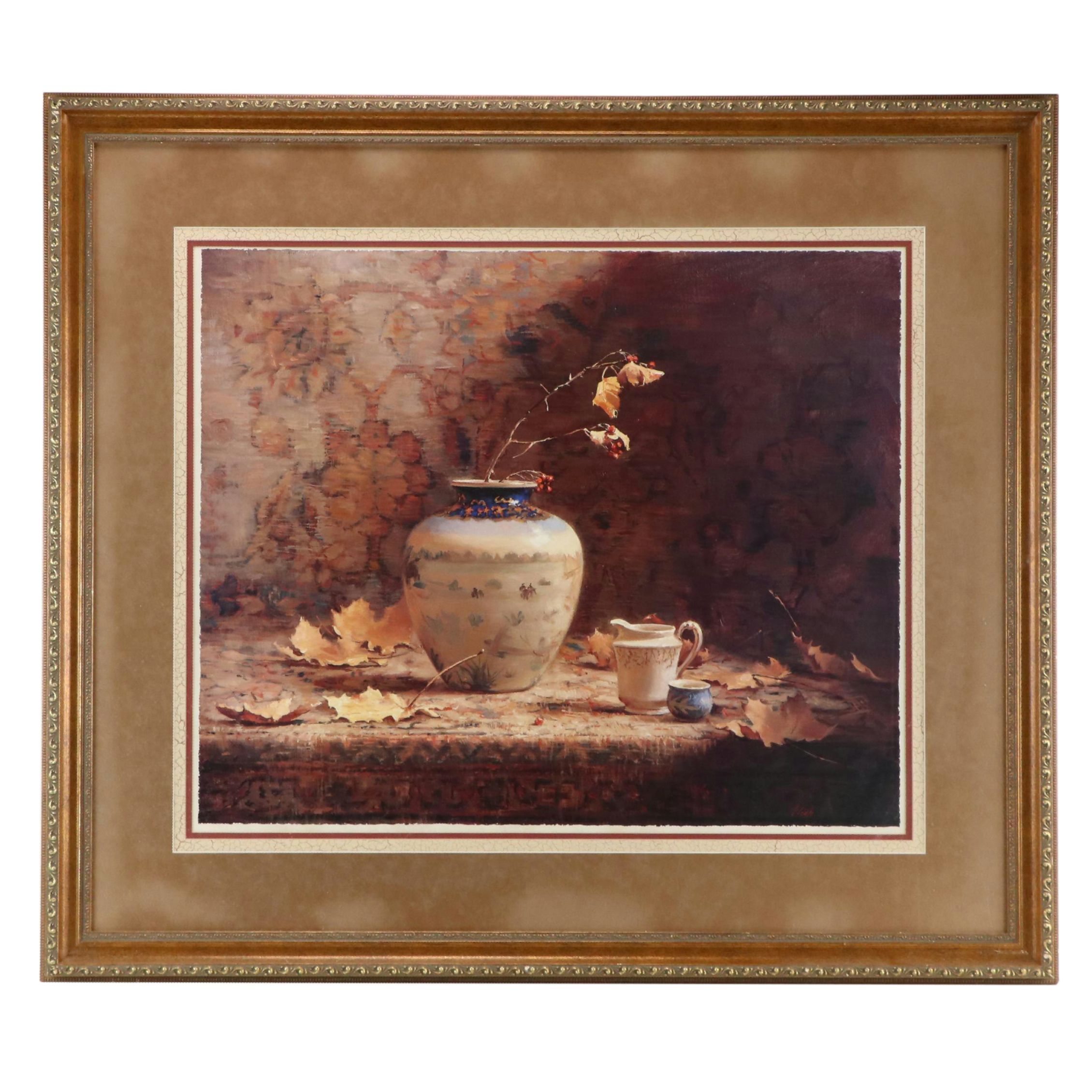 Floral Still Life Offset Lithograph After Delbert Gish, 21st Century