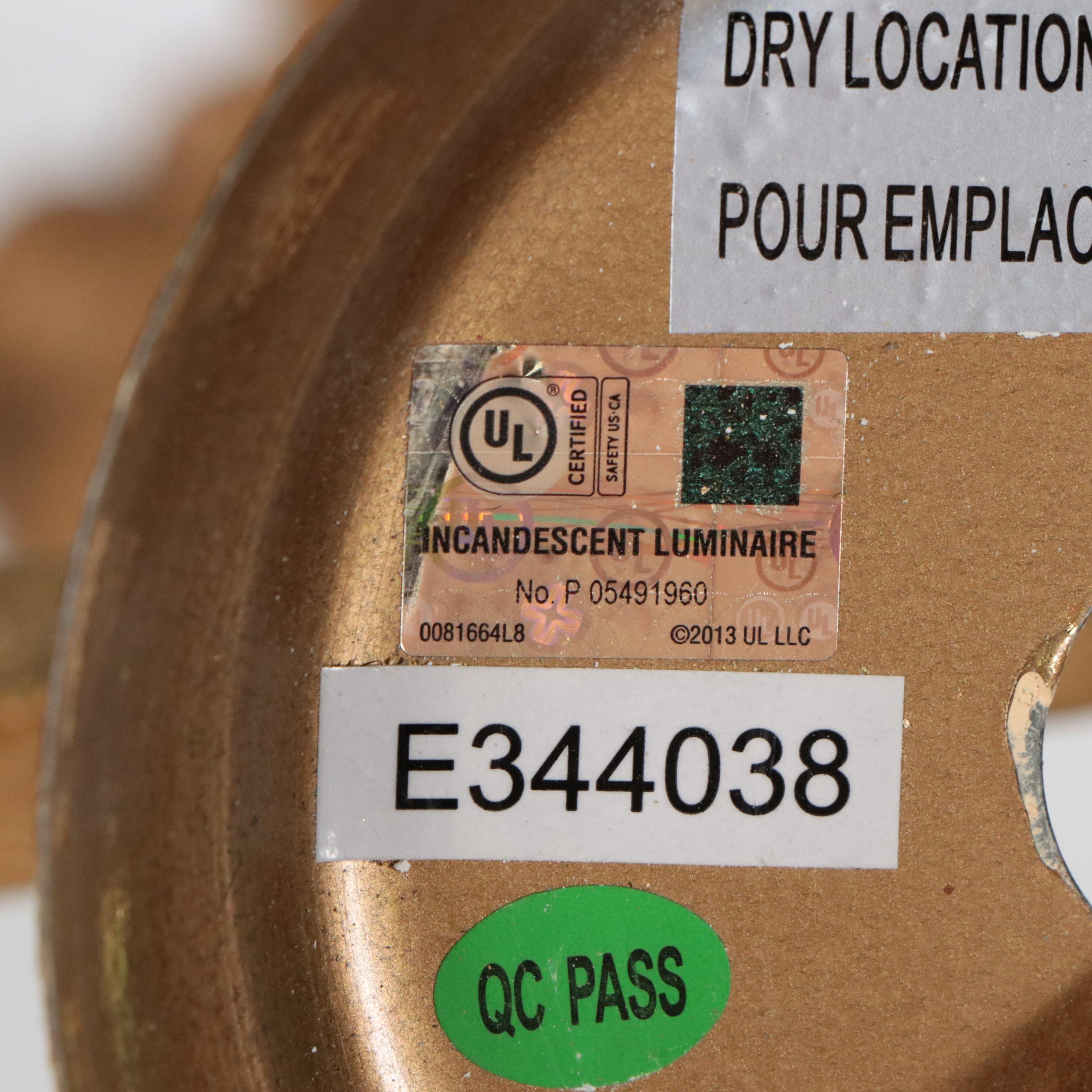 Horchow Camelia Laser Cut Gilt Metal Drum Pendant Light, 21st Century