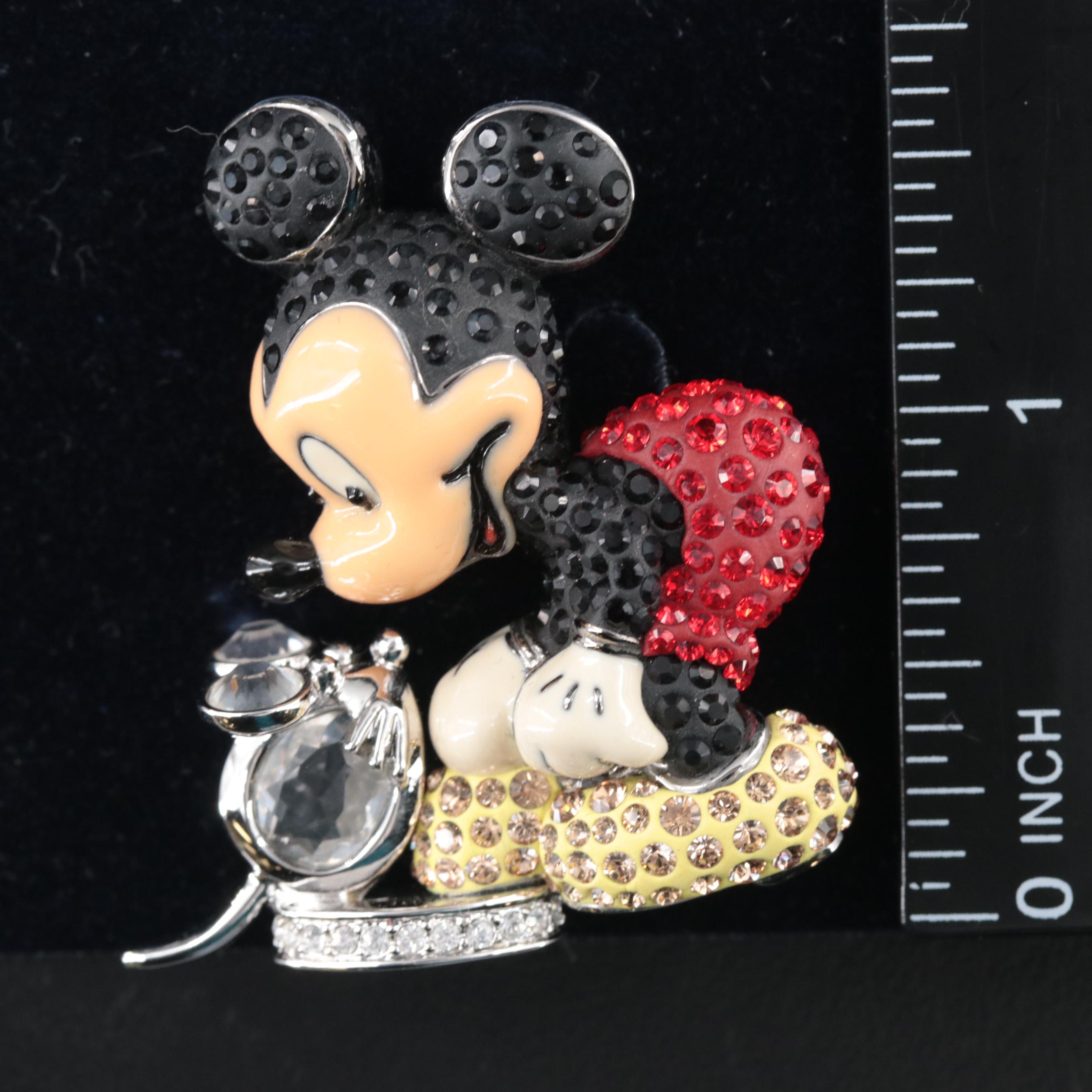 Swarovski for Disney Mickey and Minnie Mouse Themed Crystal and Enamel Jewelry