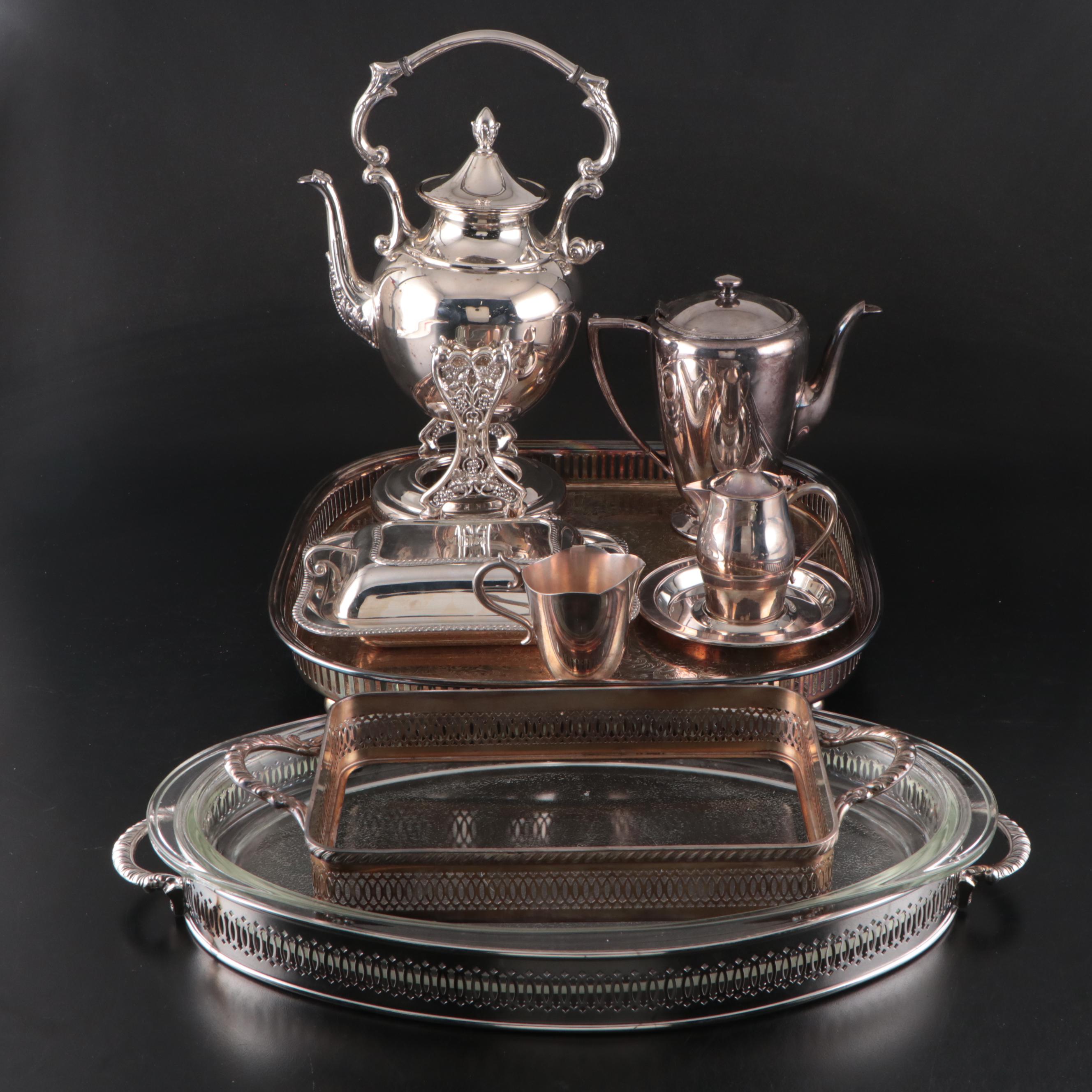 Friedman Silver Co. Entrée Serving Dish with Other Silver Plate Serveware