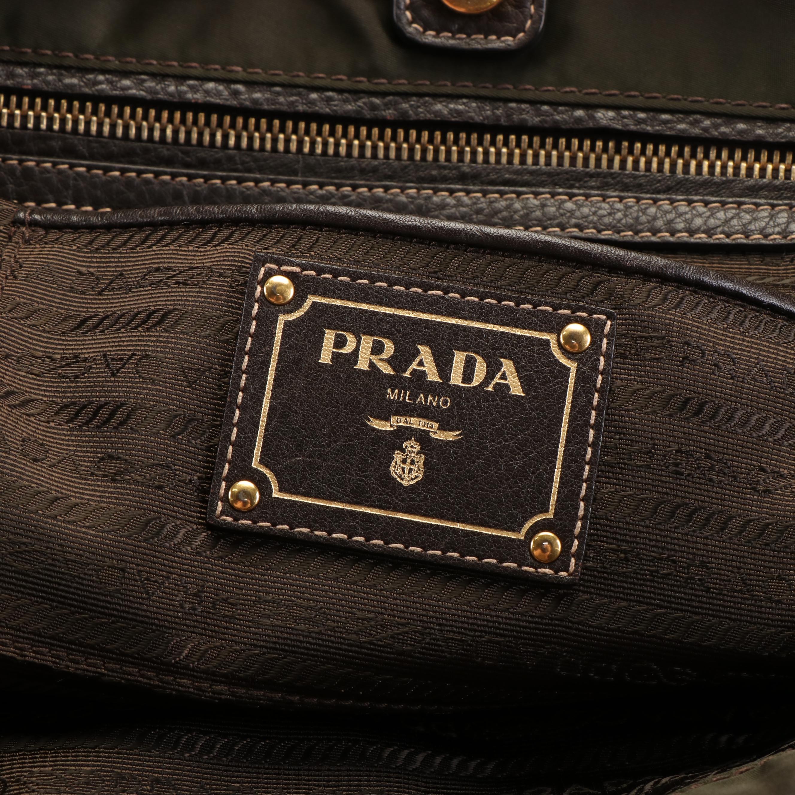 Prada Green Nylon Tessuto City Tote Bag