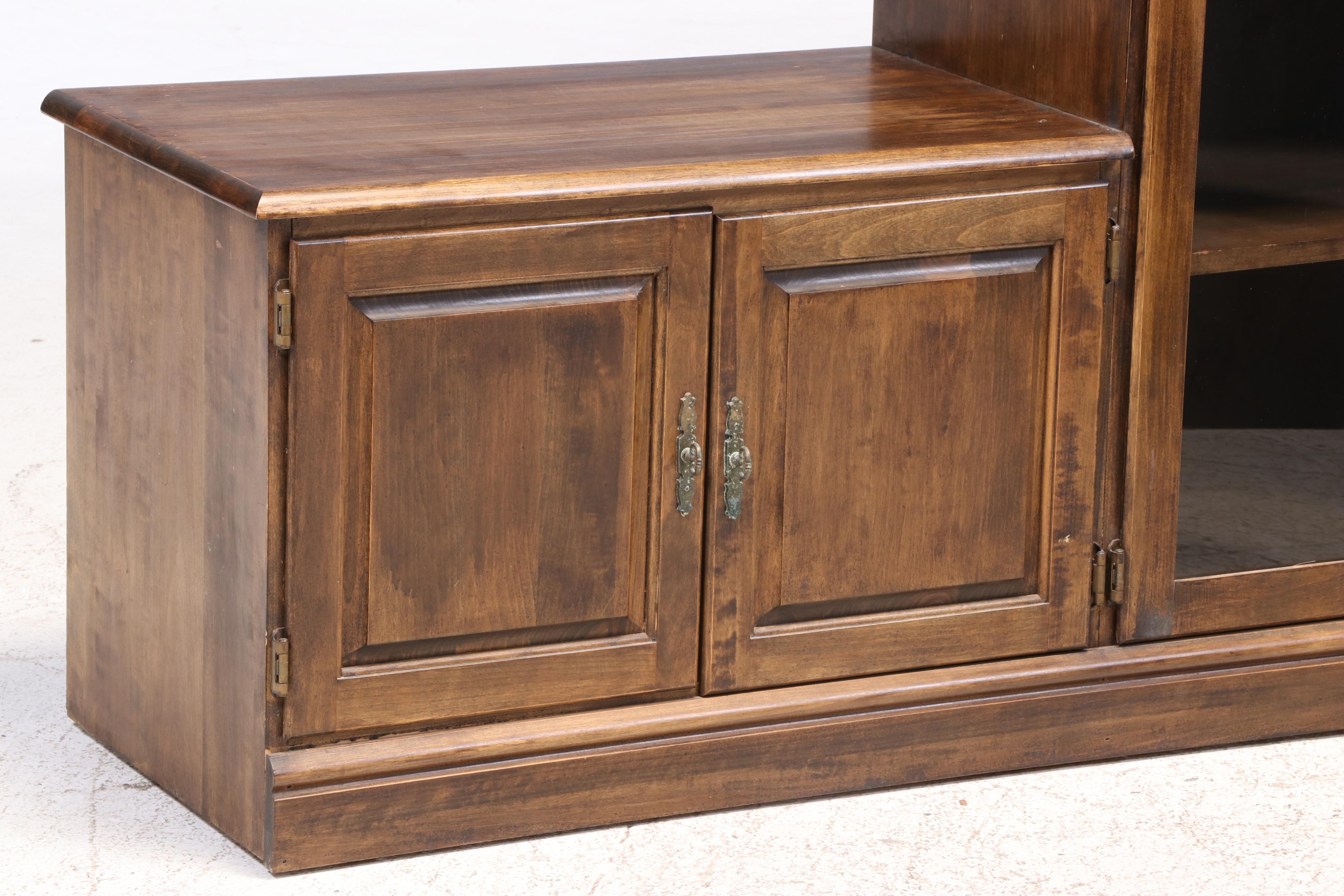 Shaker Style Walnut Finished Entertainment Cabinet