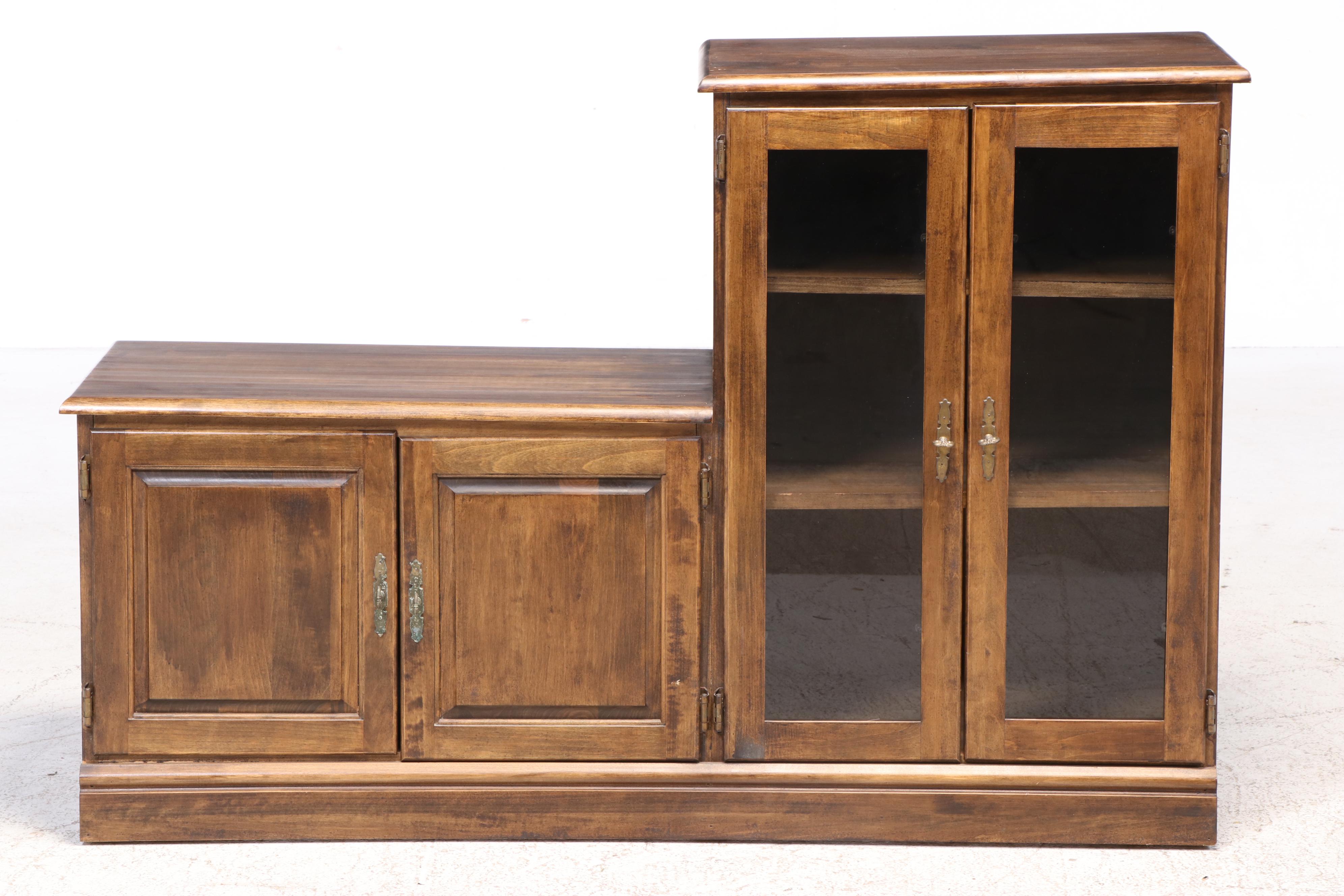 Shaker Style Walnut Finished Entertainment Cabinet