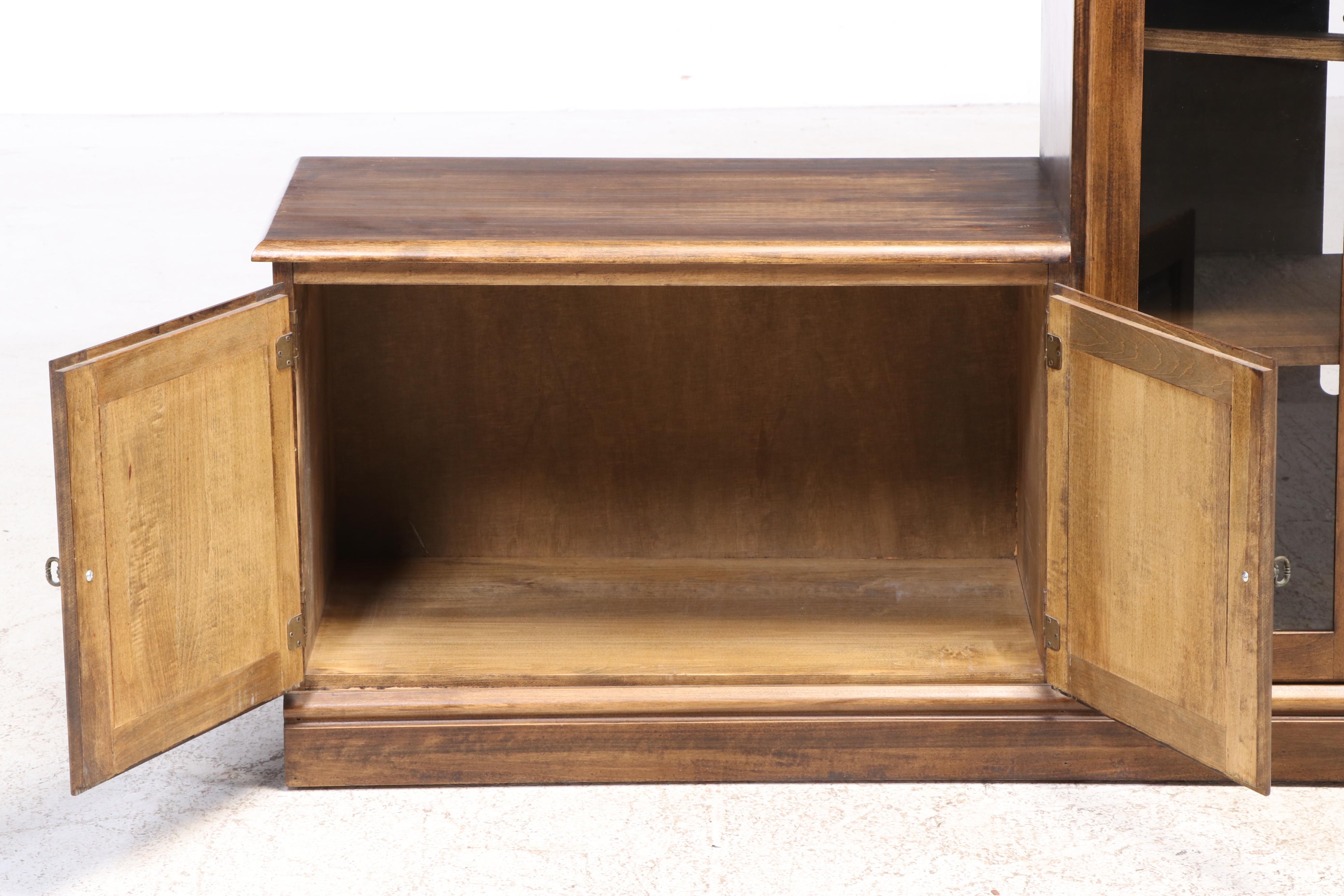 Shaker Style Walnut Finished Entertainment Cabinet